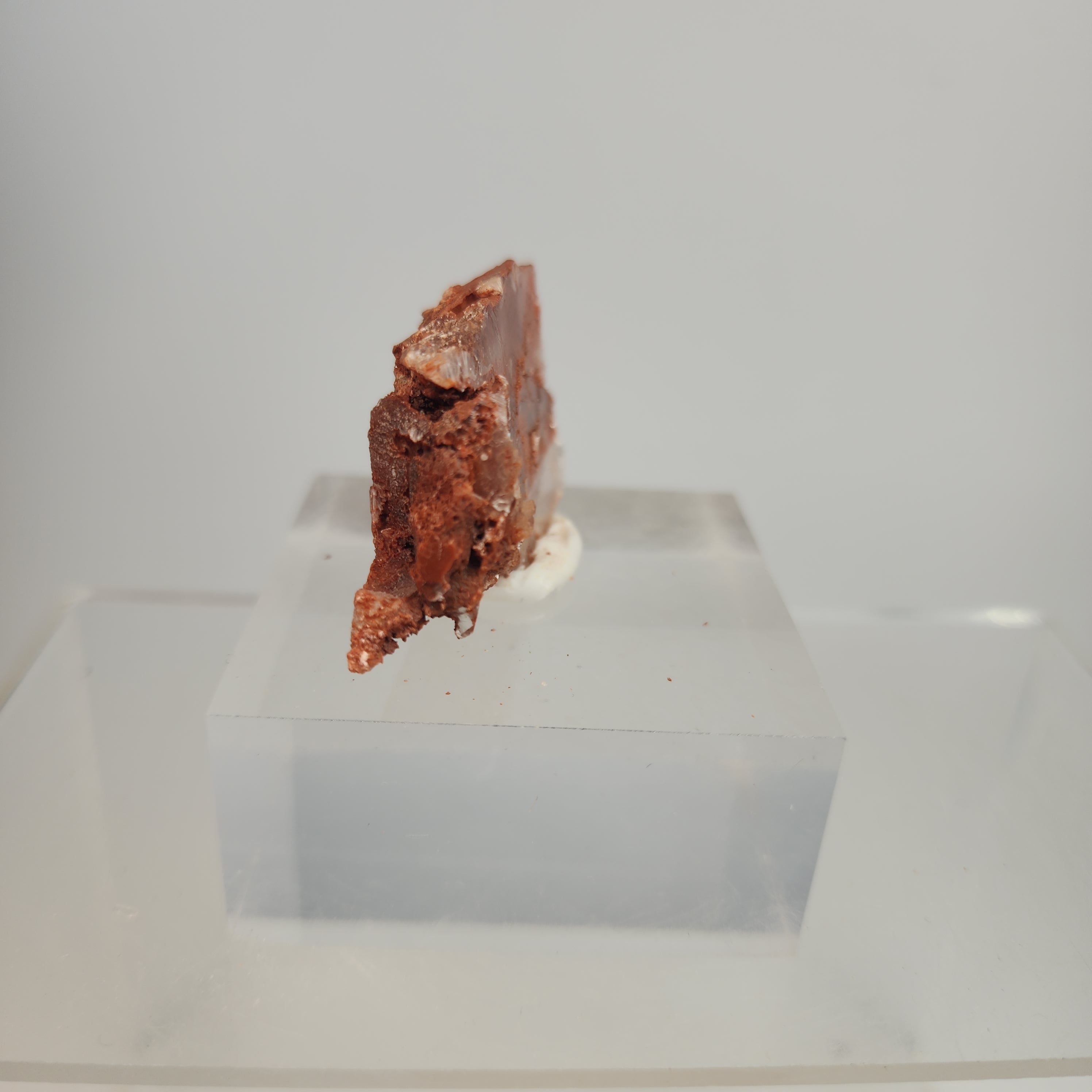 Red Phantom Selenite (red clay inclusions) Specimen #6 from Valencia, Spain