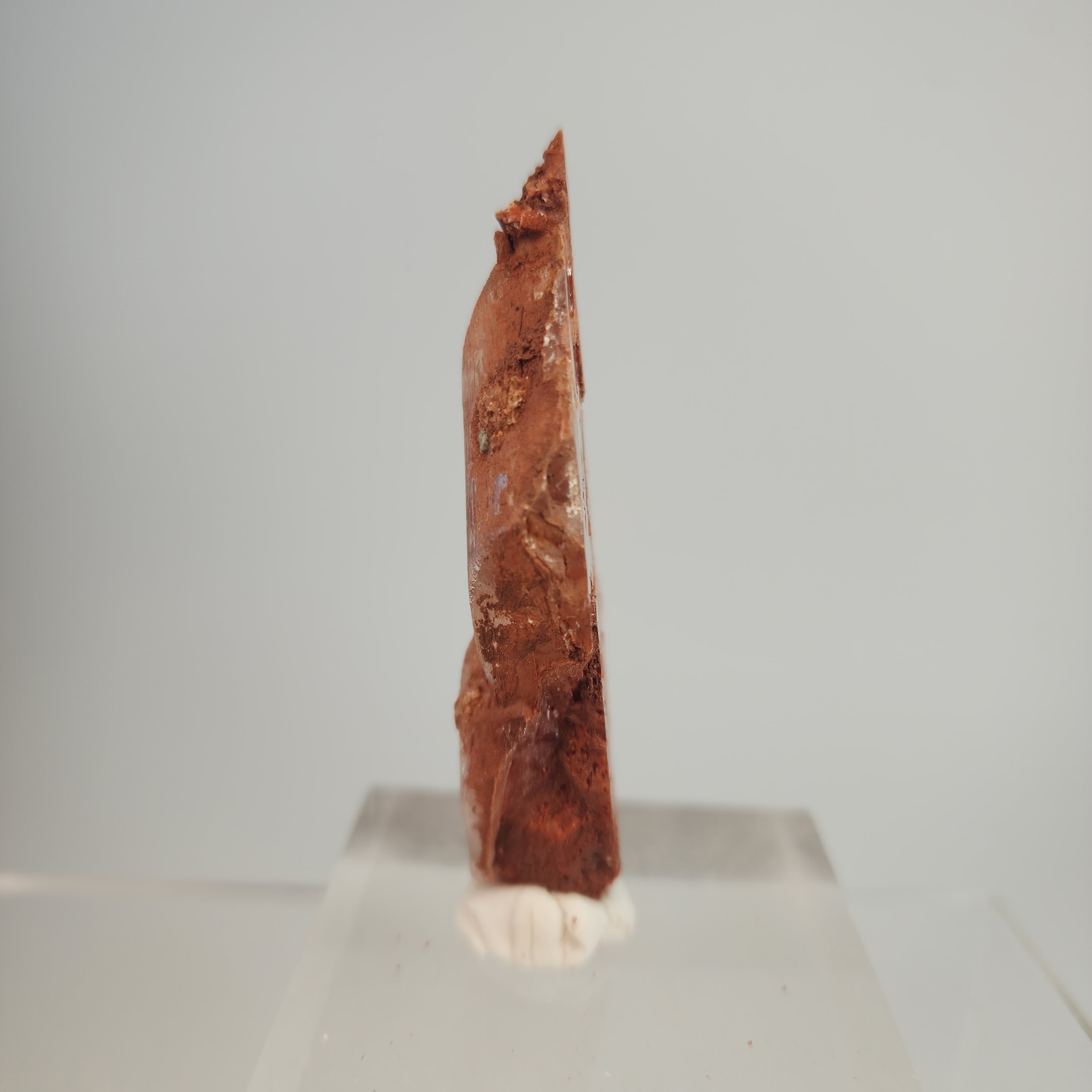 Red Phantom Selenite (red clay inclusions) Specimen #8 from Valencia, Spain