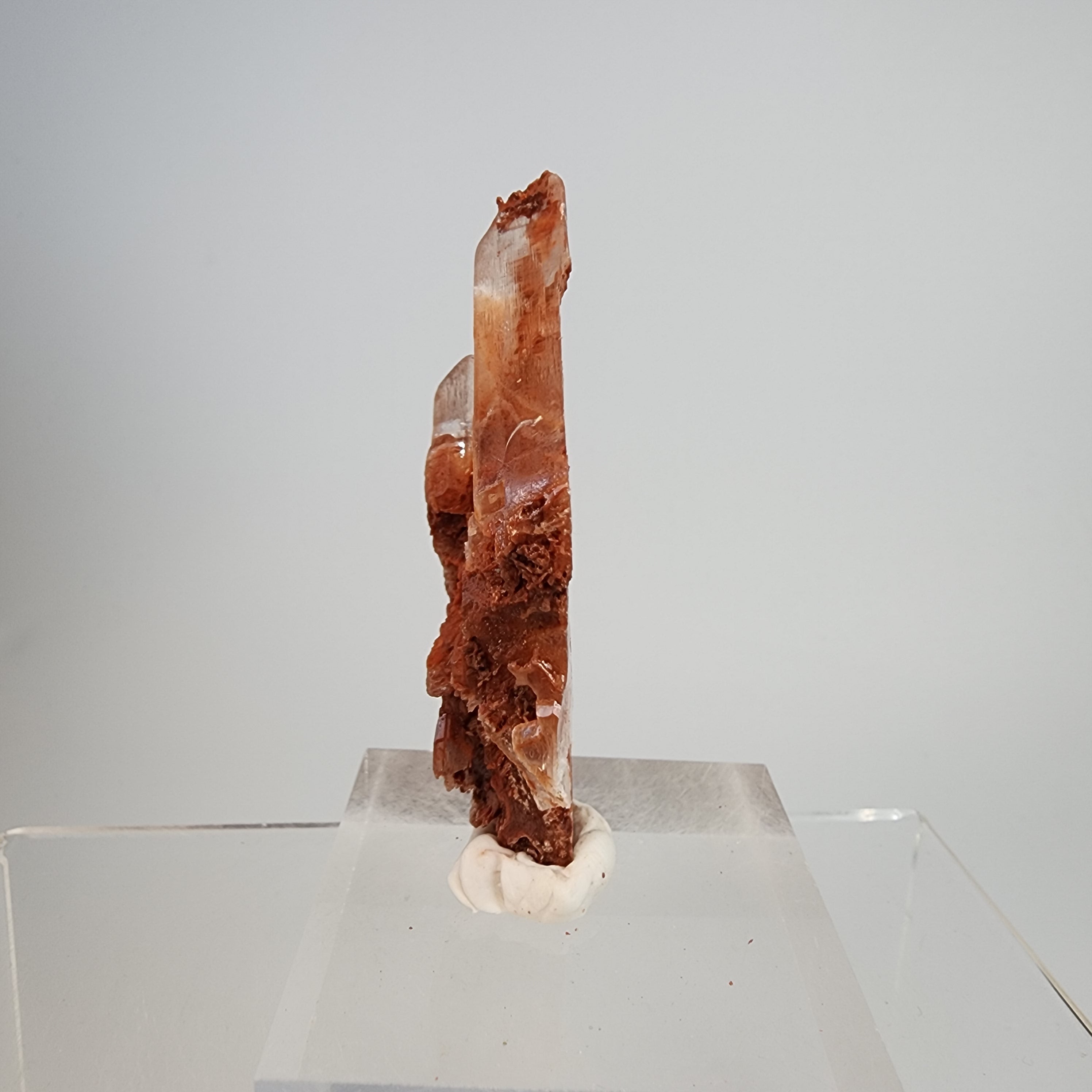 Red Phantom Selenite (red clay inclusions) Specimen #10 from Valencia, Spain