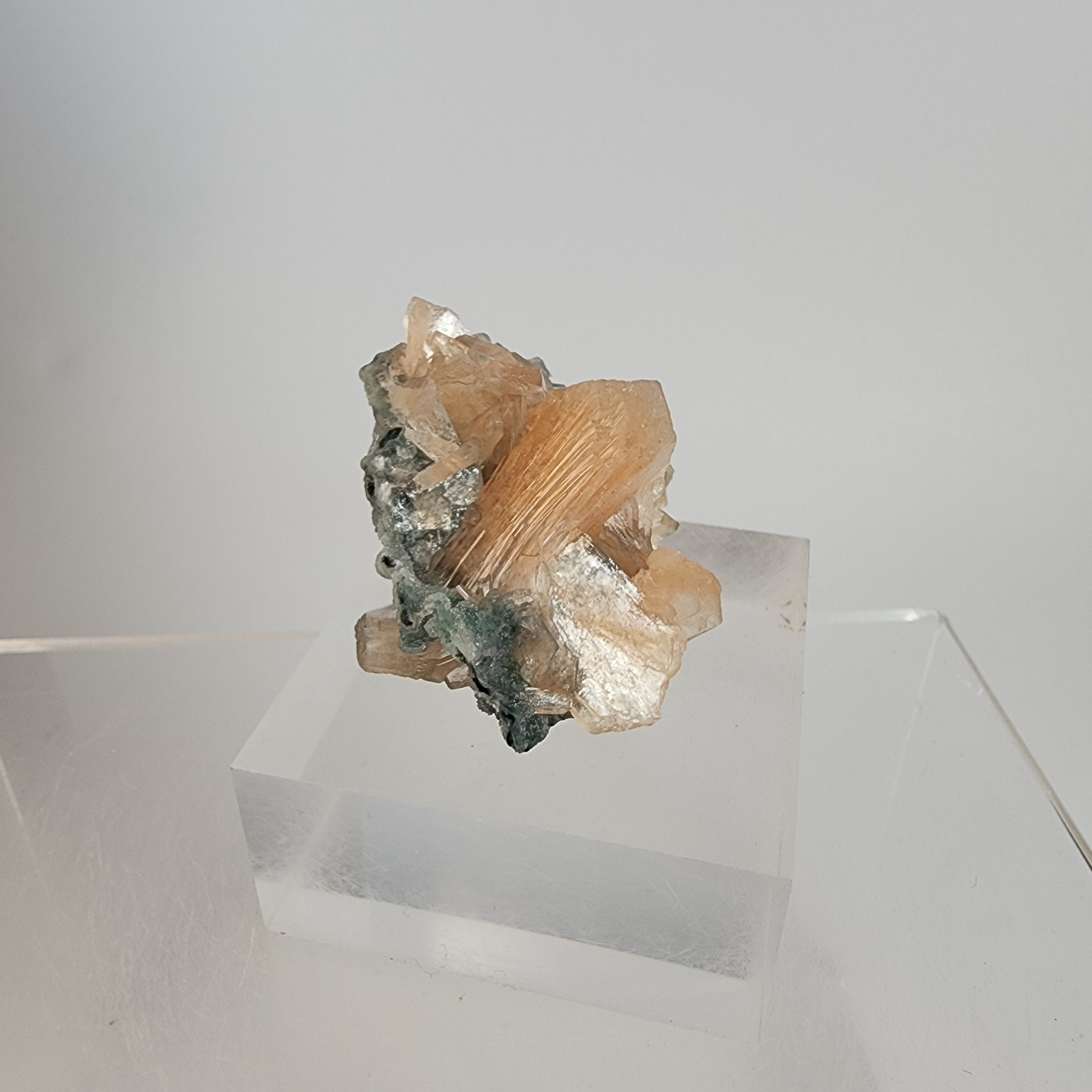 Stilbite on Chalcedony Specimen #13 (Jalgaon District, Maharashtra, India)