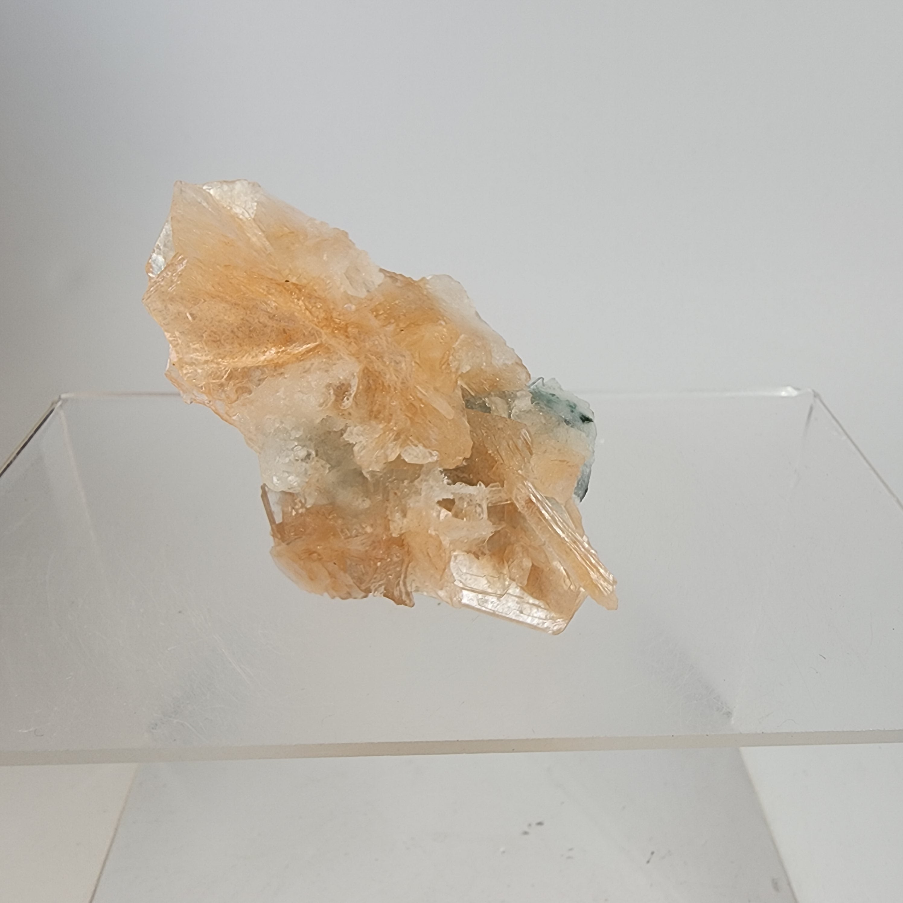 Stilbite on Chalcedony Specimen #16 (Jalgaon District, Maharashtra, India)