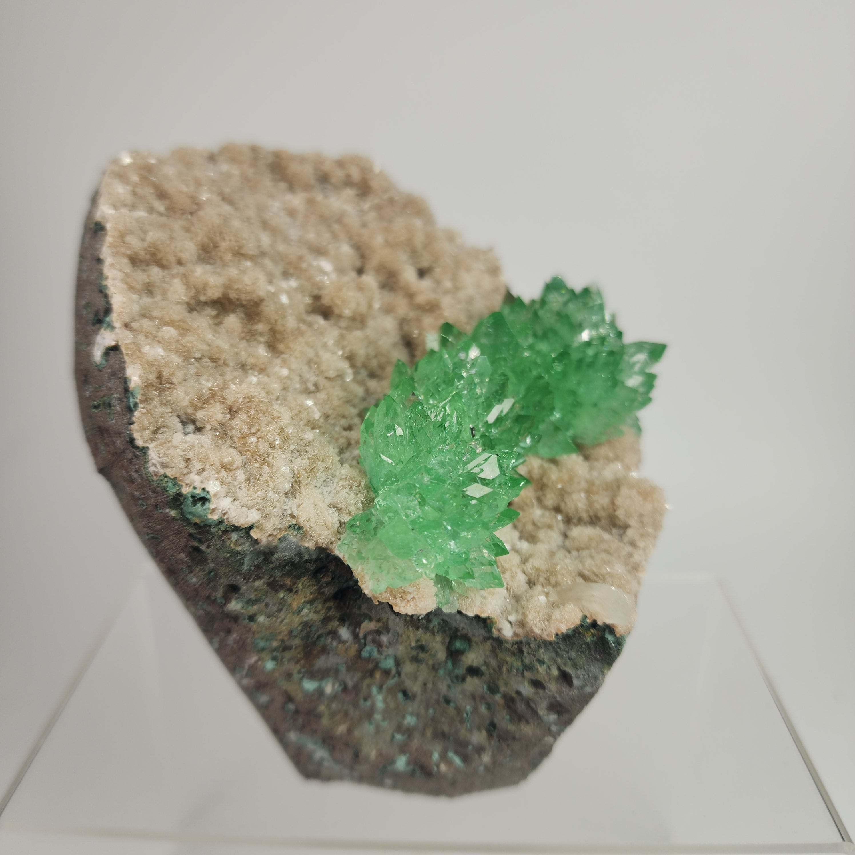 Fine Flowered Green Apophyllite Specimen #9 from Maharashtra, India