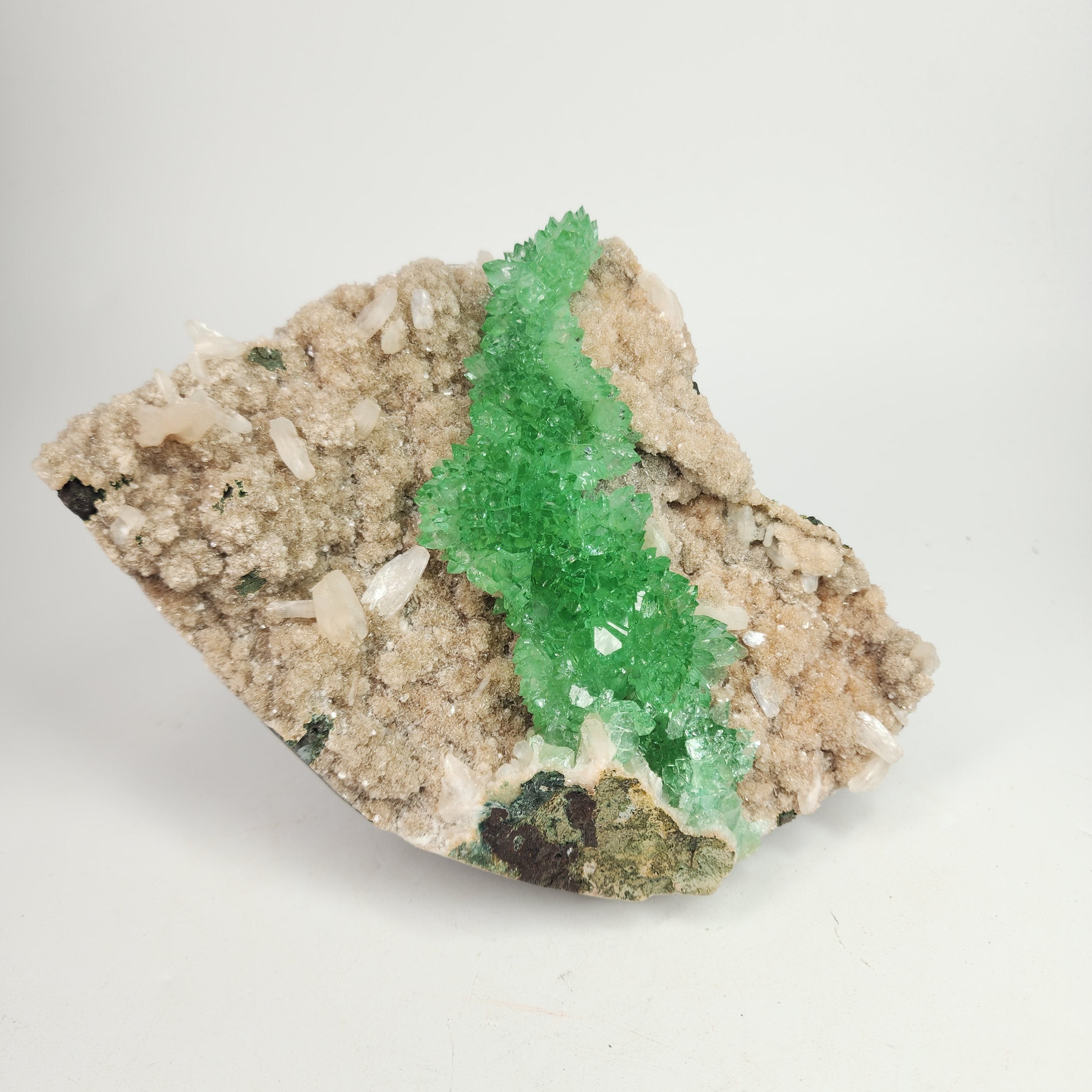 Fine Flowered Green Apophyllite Specimen #13 from Maharashtra, India