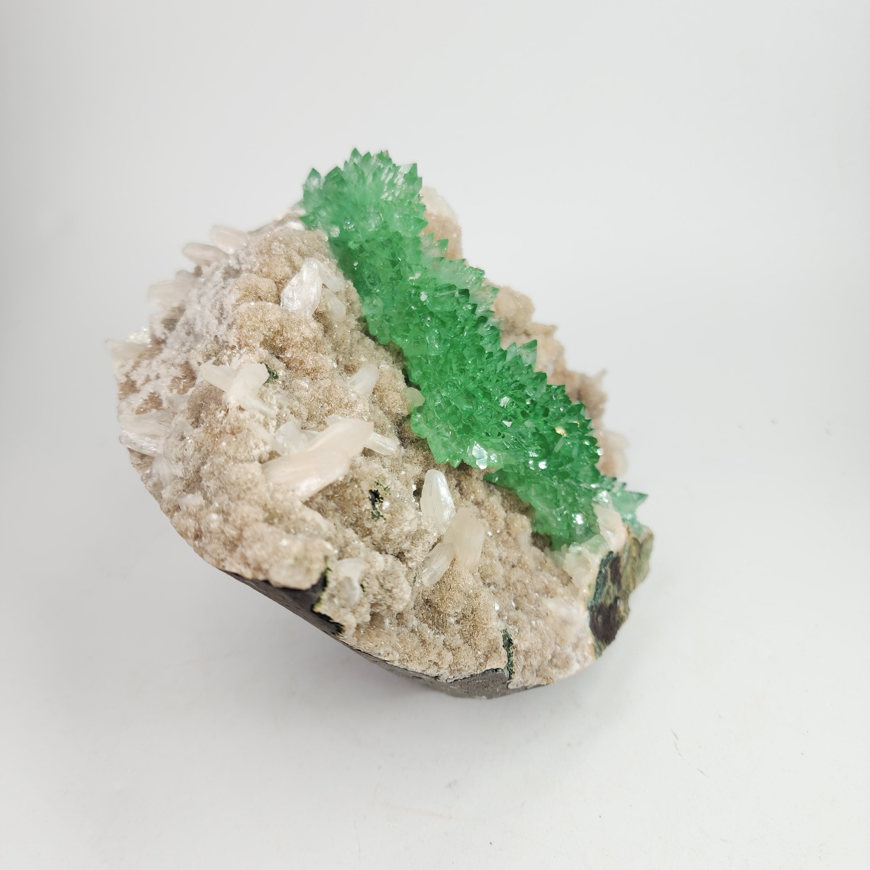 Fine Flowered Green Apophyllite Specimen #13 from Maharashtra, India