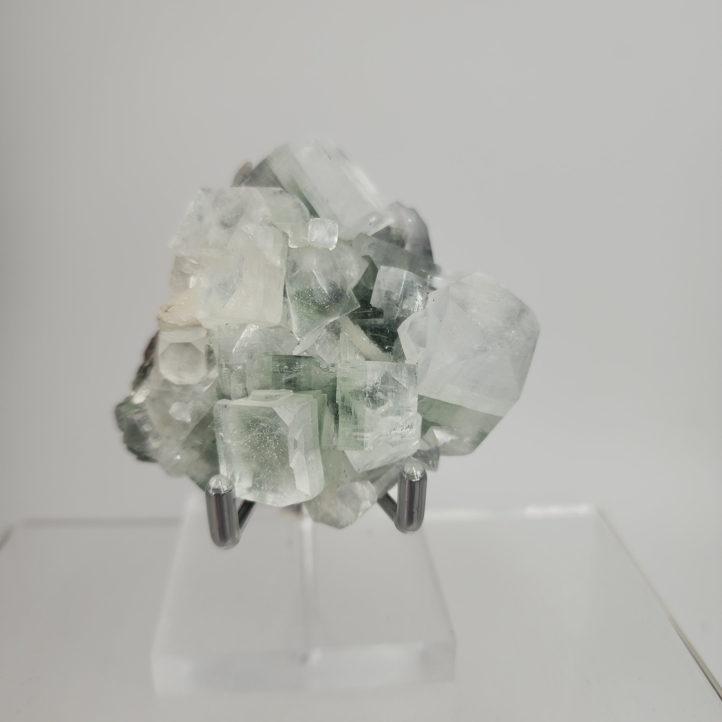 Black & Green Apophyllite with Chlorite Inclusions Specimen #32 from Ahmednagar, Maharashtra, India