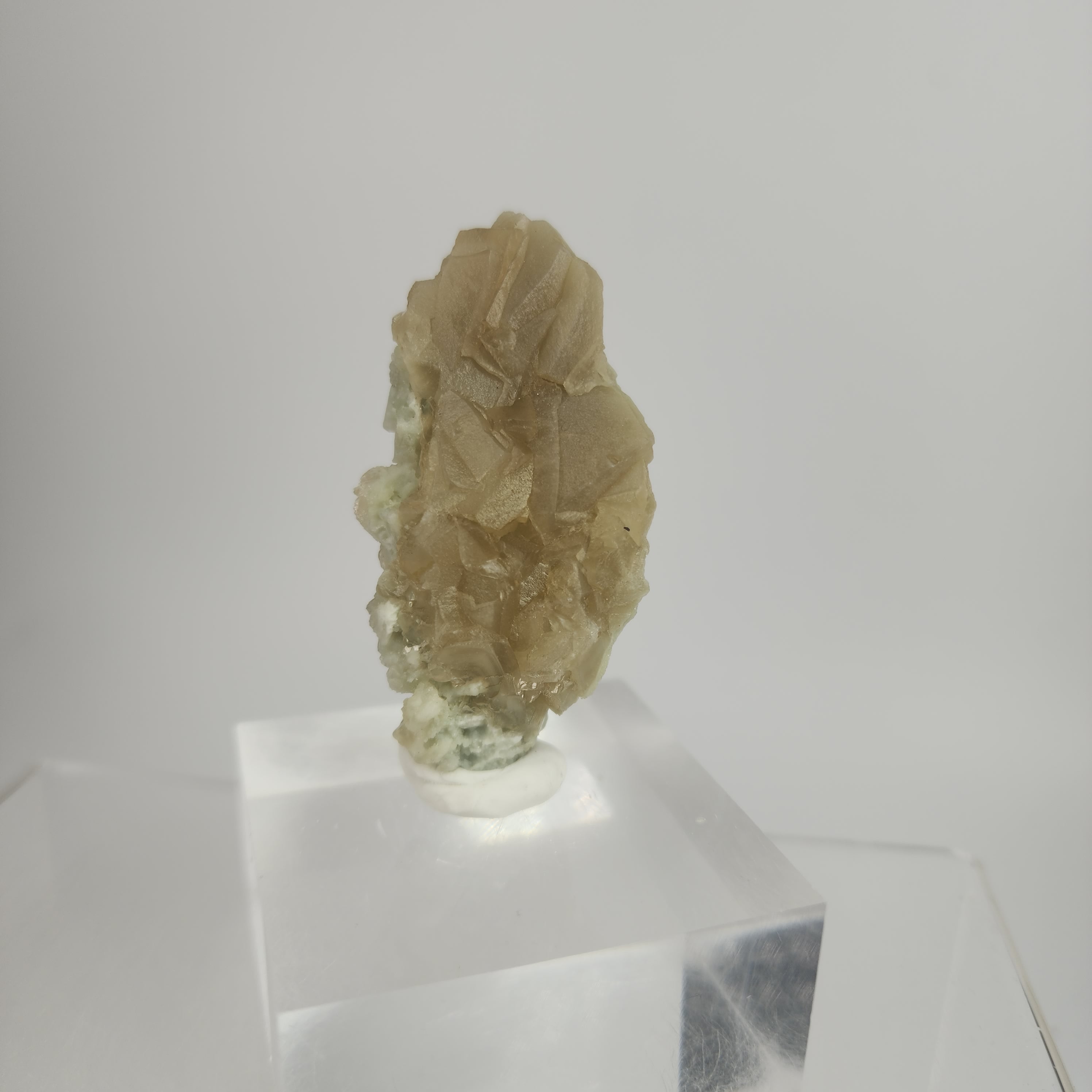 Celadonite Included Calcite Specimen #9 from Maharashtra, India