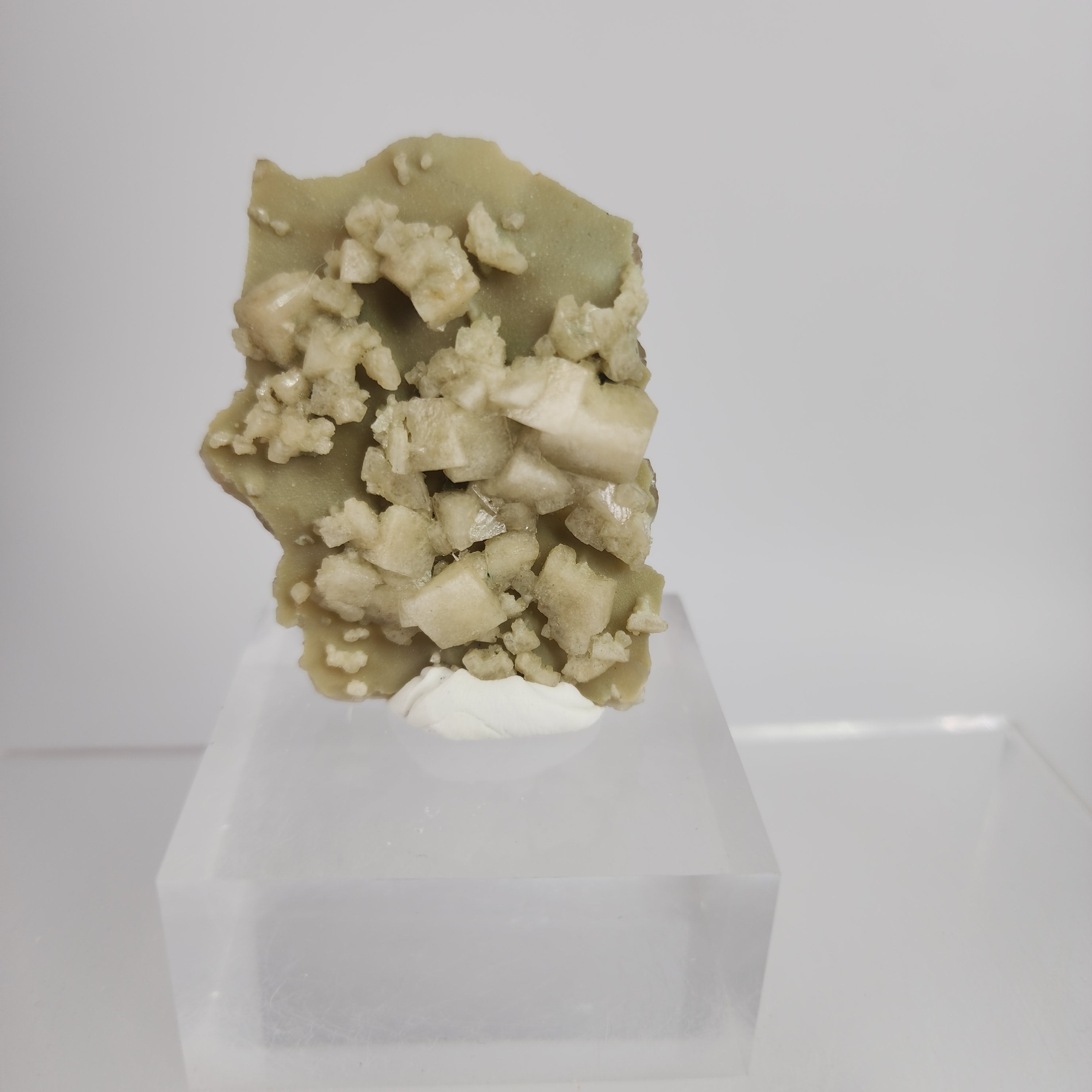 Celadonite Included Calcite Specimen #14 from Maharashtra, India