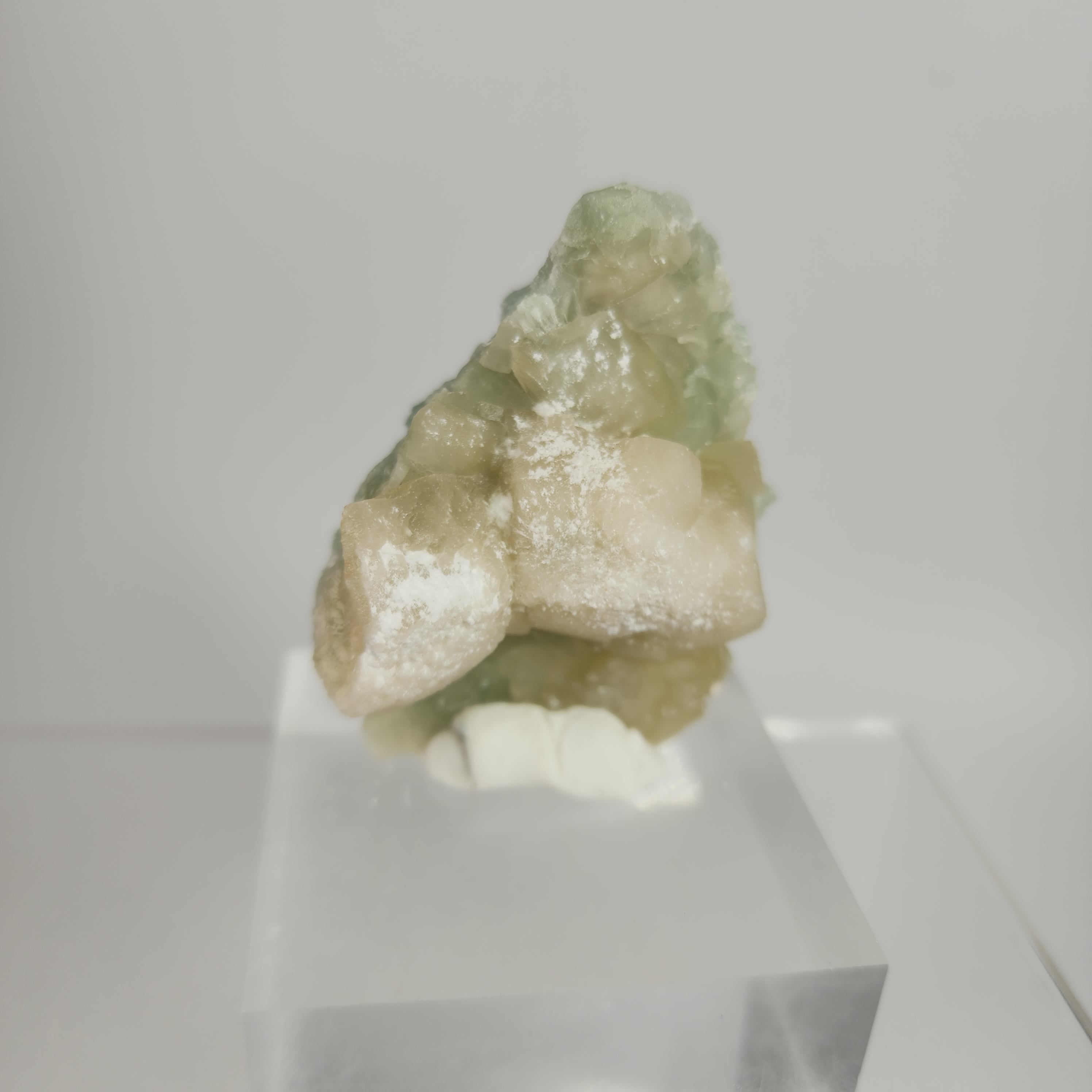 Celadonite Included Calcite Specimen #16 from Maharashtra, India