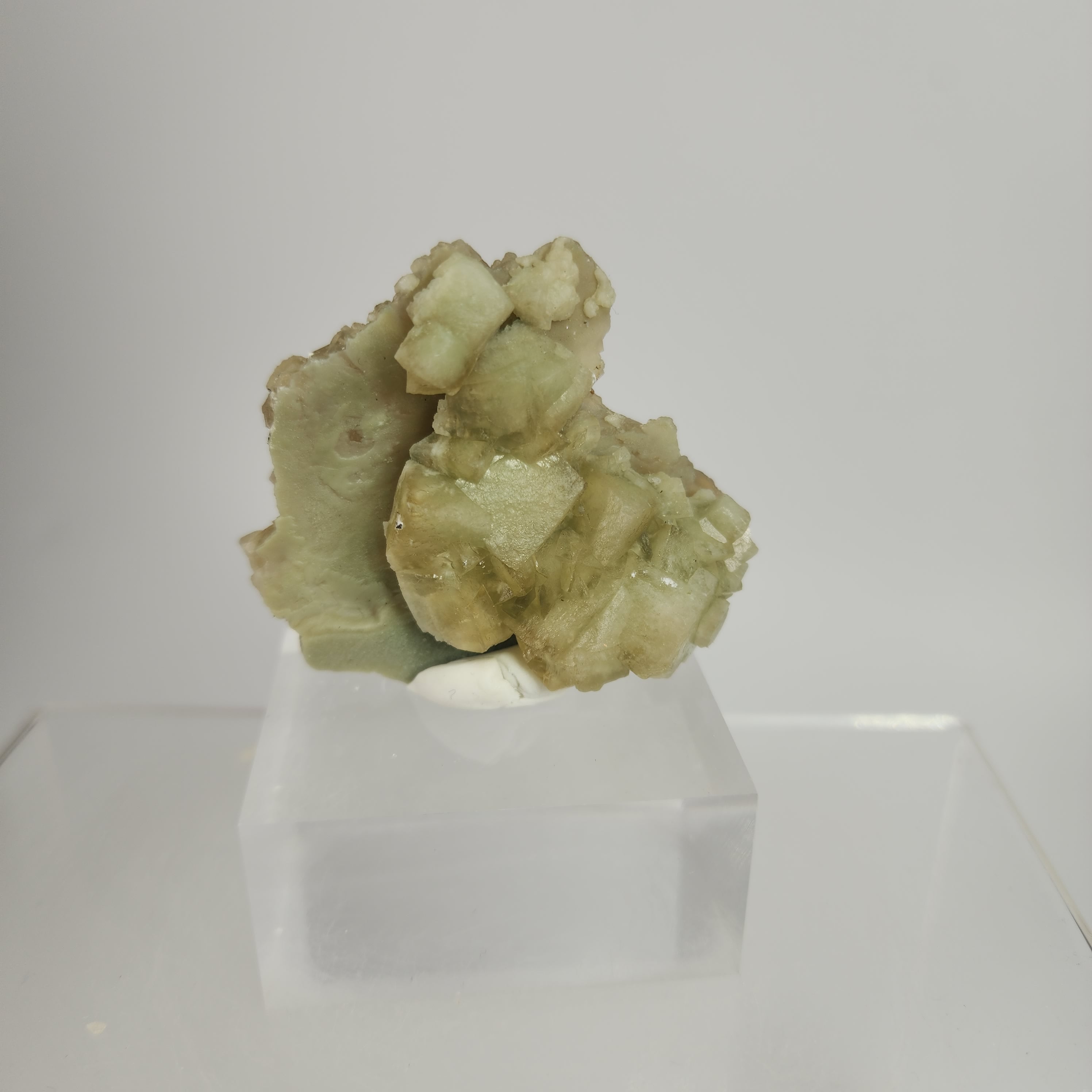 Celadonite Included Calcite Specimen #20 from Maharashtra, India