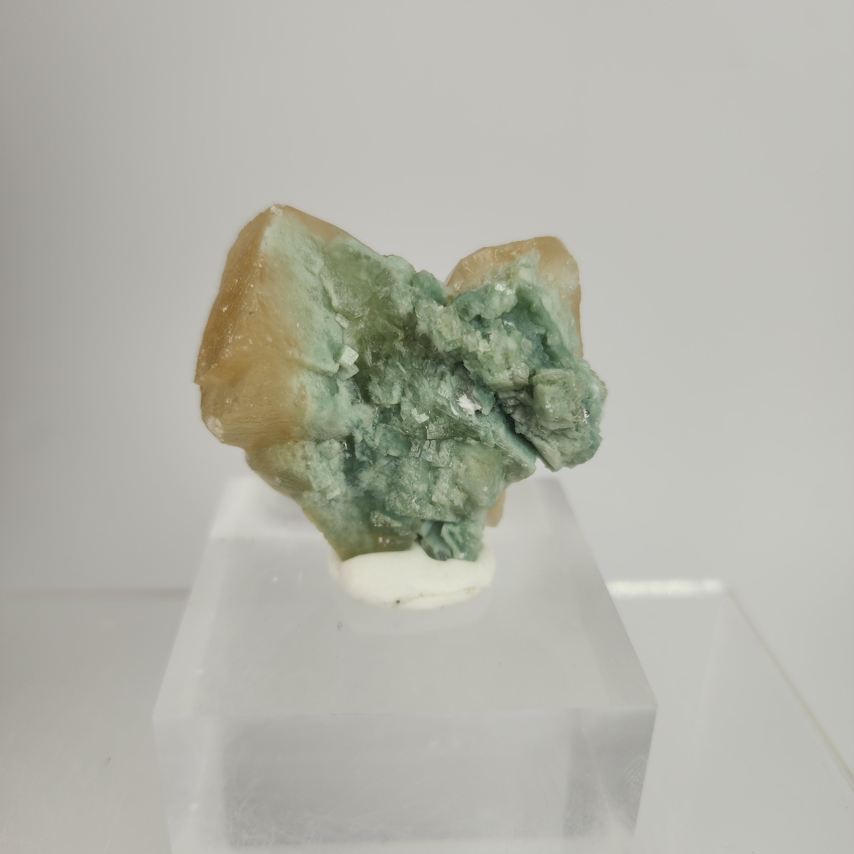 Celadonite Included Calcite Specimen #24 from Maharashtra, India