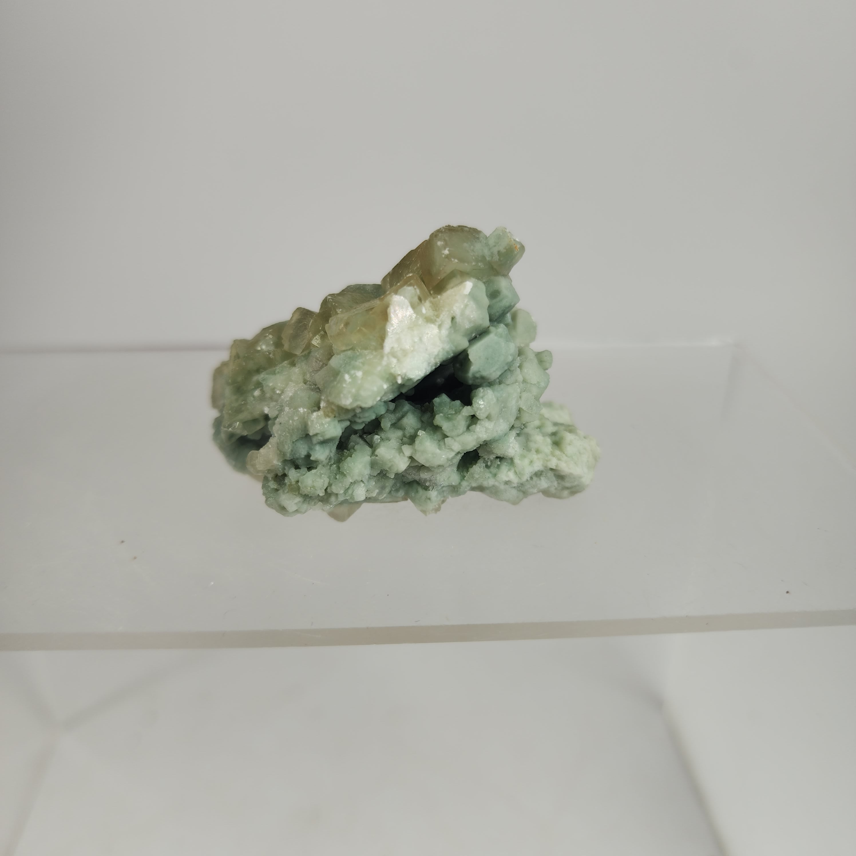 Celadonite Included Calcite Specimen #28 from Maharashtra, India