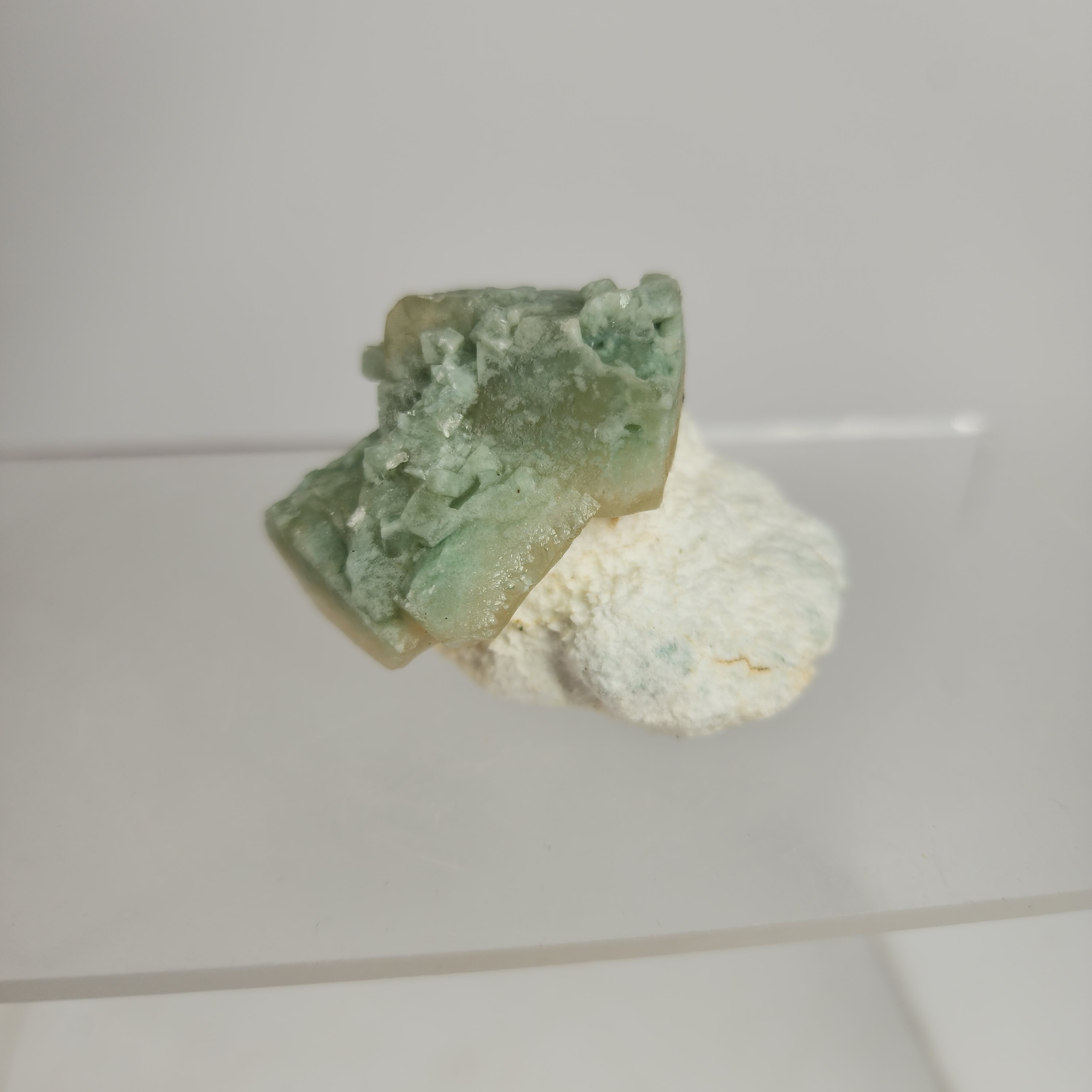 Celadonite Included Calcite Specimen #33 from Maharashtra, India