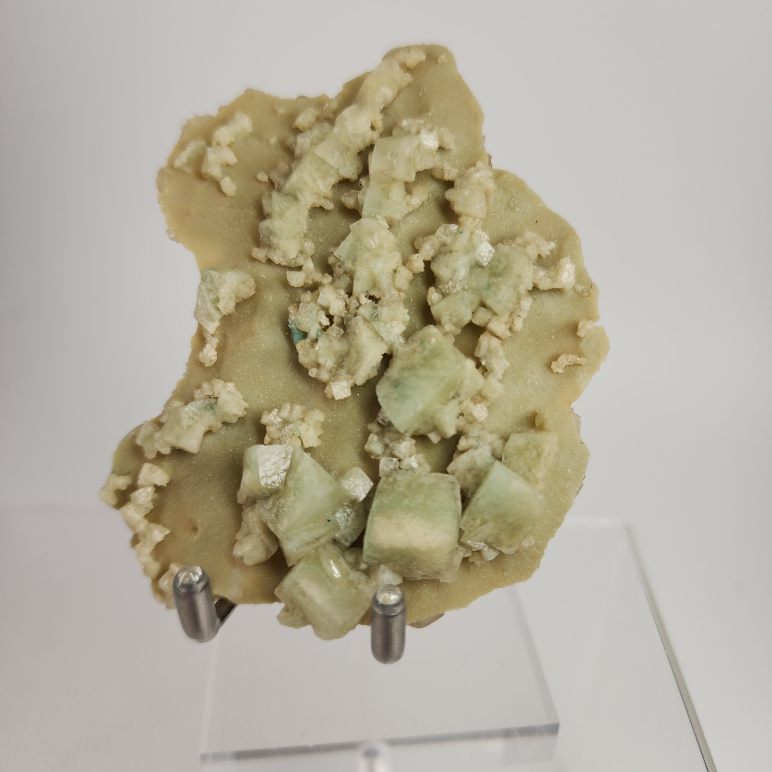 Celadonite Included Calcite Specimen #38 from Maharashtra, India