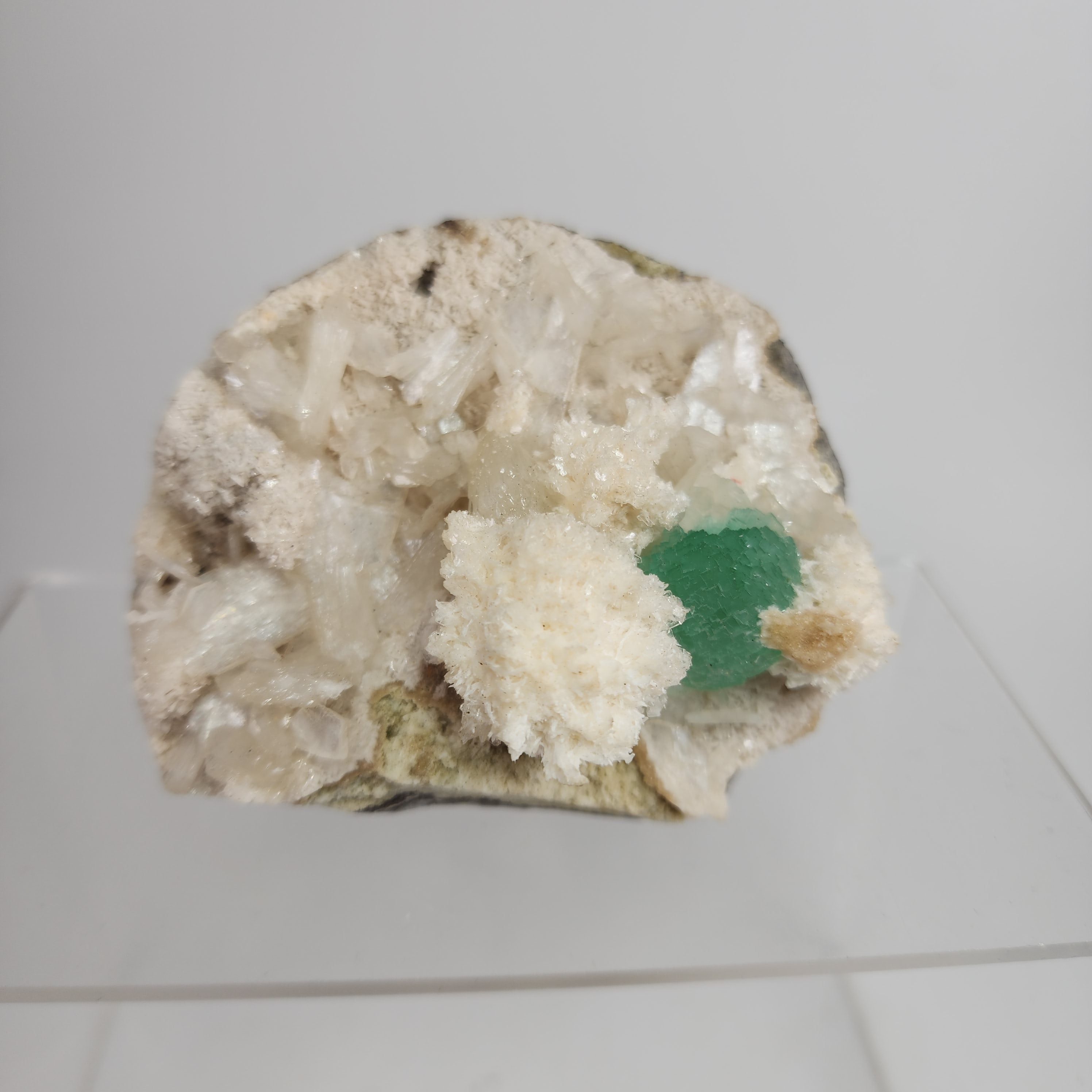 Spherical Green Apophyllite Specimen #6 from Shrirampur, Maharashtra, India