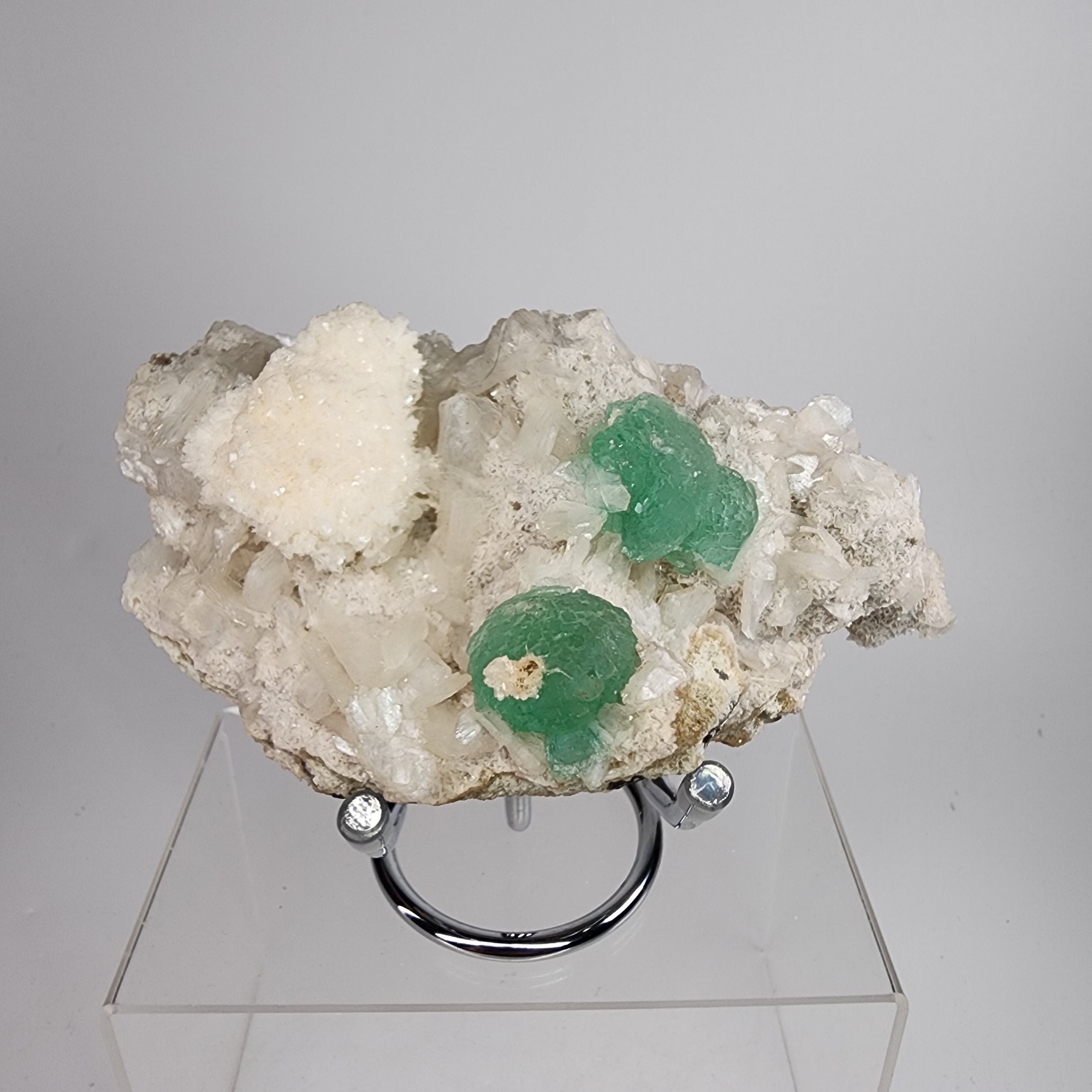 Spherical Green Apophyllite Specimen #9 from Shrirampur, Maharashtra, India