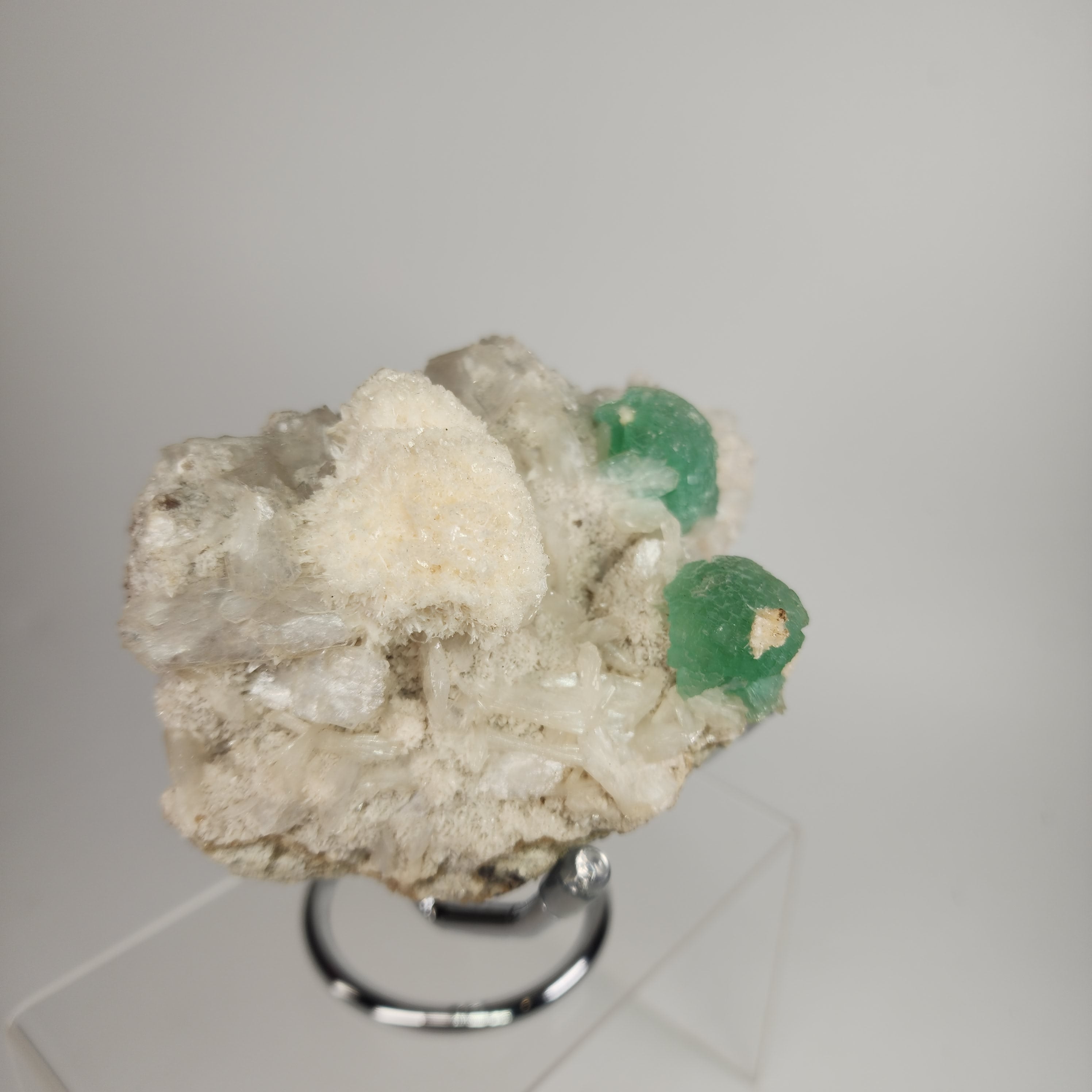 Spherical Green Apophyllite Specimen #9 from Shrirampur, Maharashtra, India