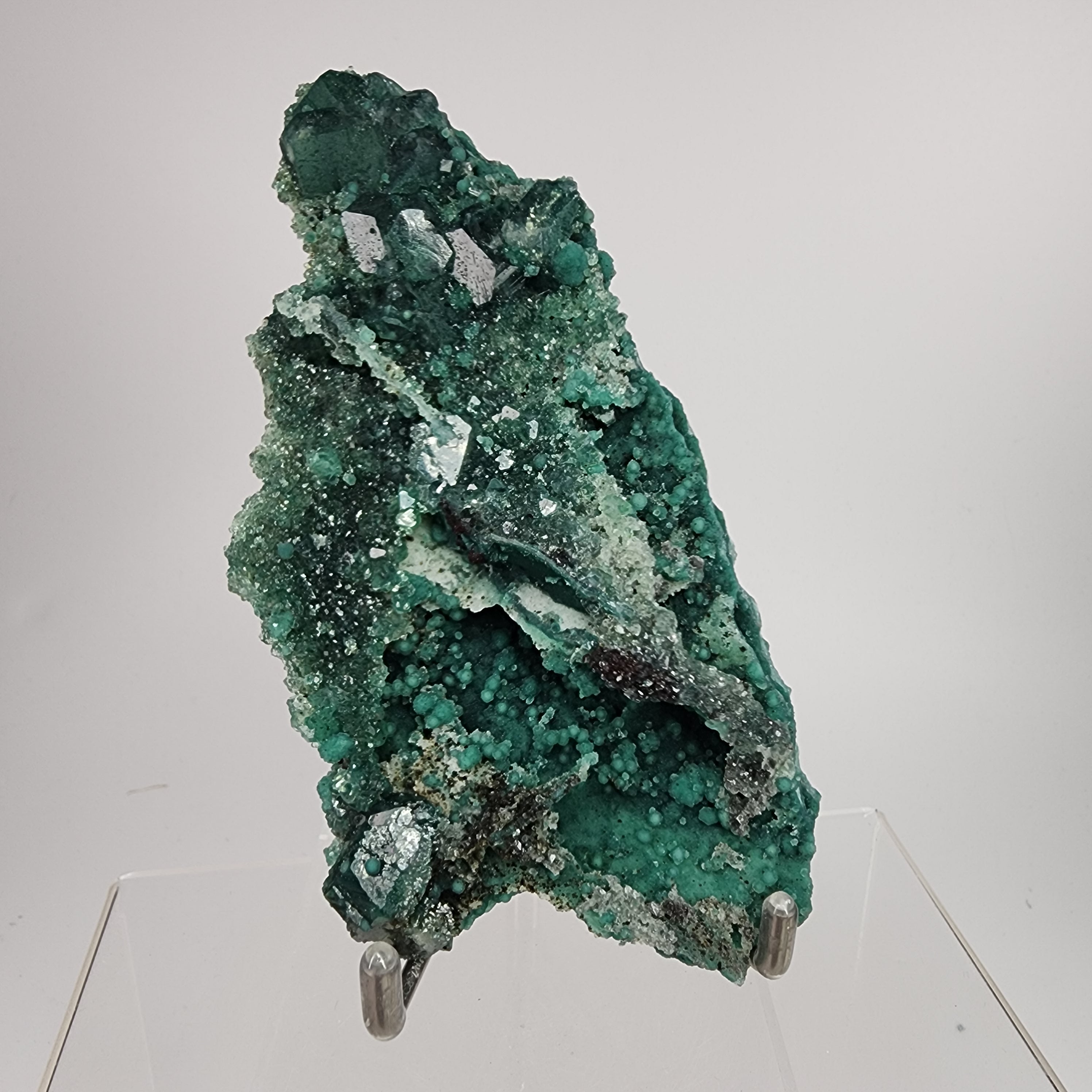 Marshy Apophyllite (Celadonite Included Apophyllite) with Green Chalcedony Specimen #2  from Jalgaon District, Maharashtra, India