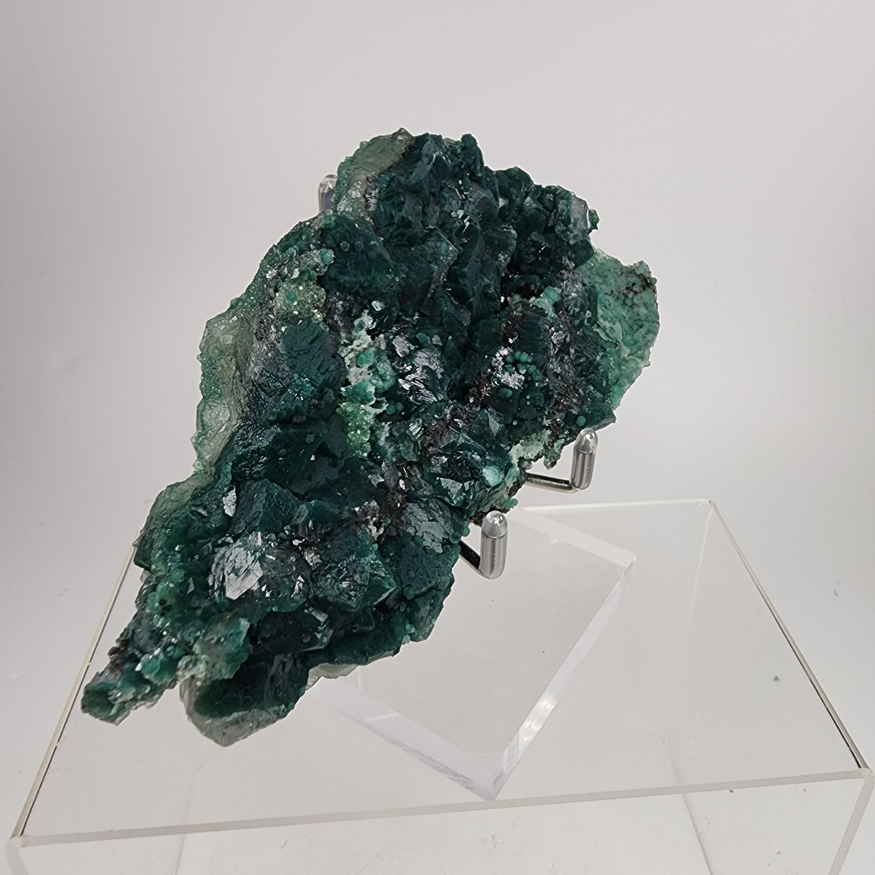 Marshy Apophyllite (Celadonite Included Apophyllite) with Green Chalcedony Specimen #4  from Jalgaon District, Maharashtra, India