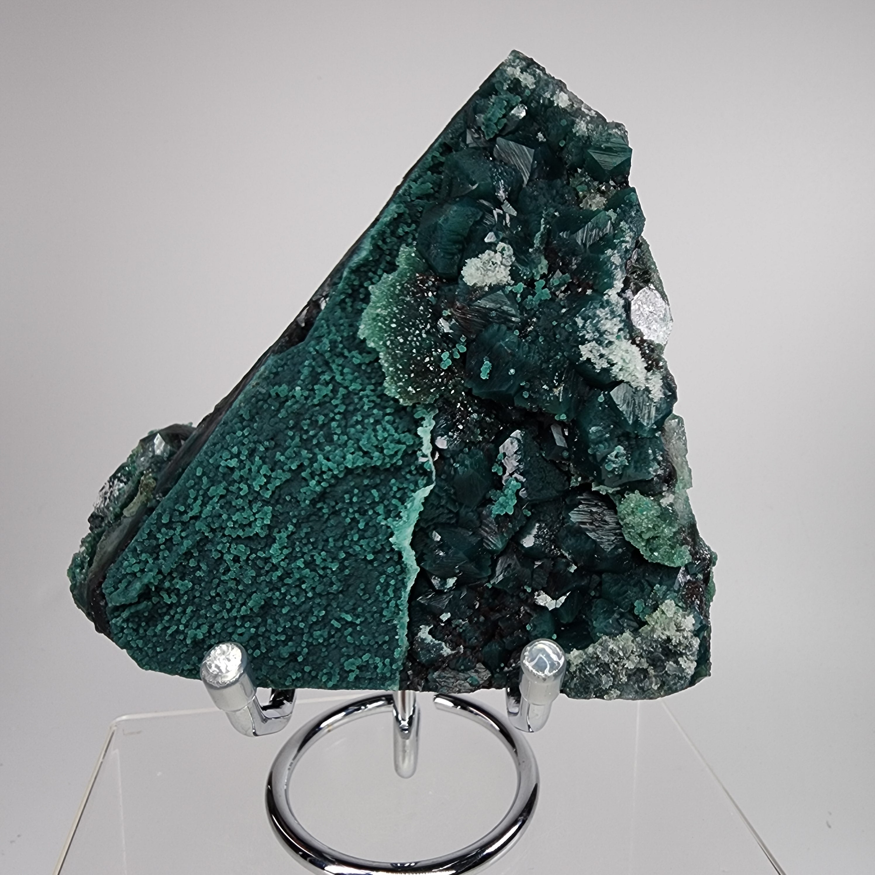 Marshy Apophyllite (Celadonite Included Apophyllite) with Green Chalcedony Specimen #10 from Jalgaon District, Maharashtra, India