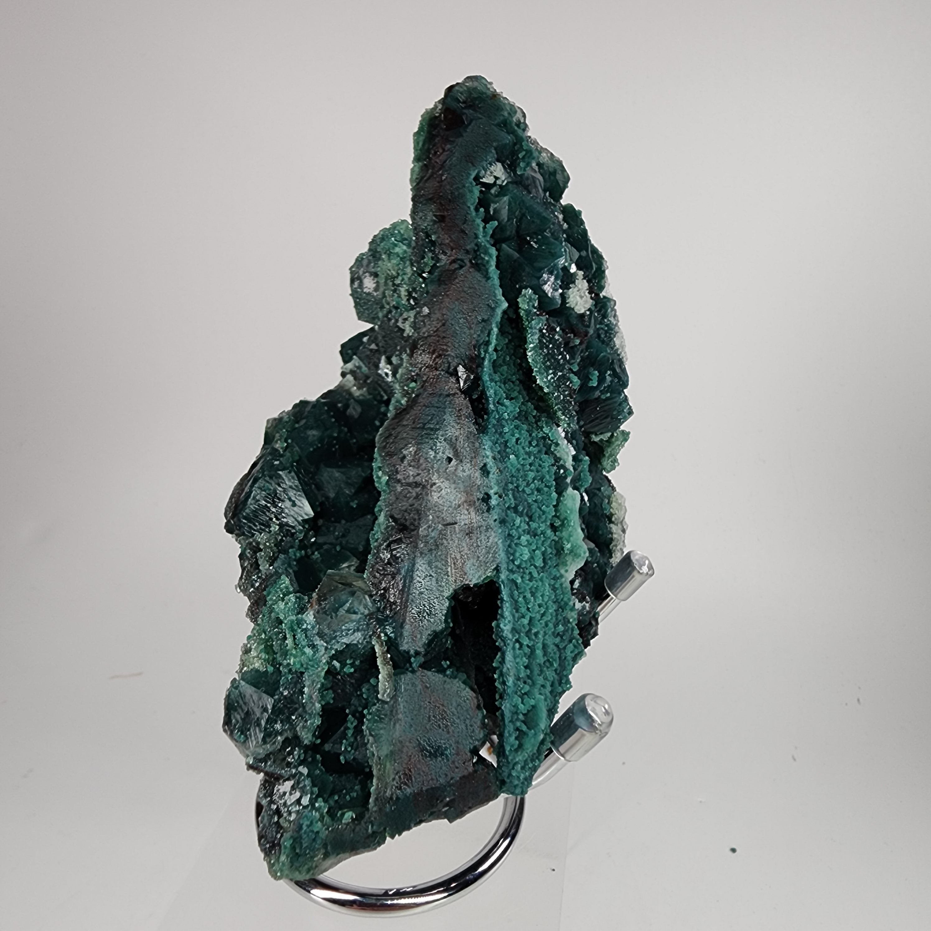 Marshy Apophyllite (Celadonite Included Apophyllite) with Green Chalcedony Specimen #10 from Jalgaon District, Maharashtra, India