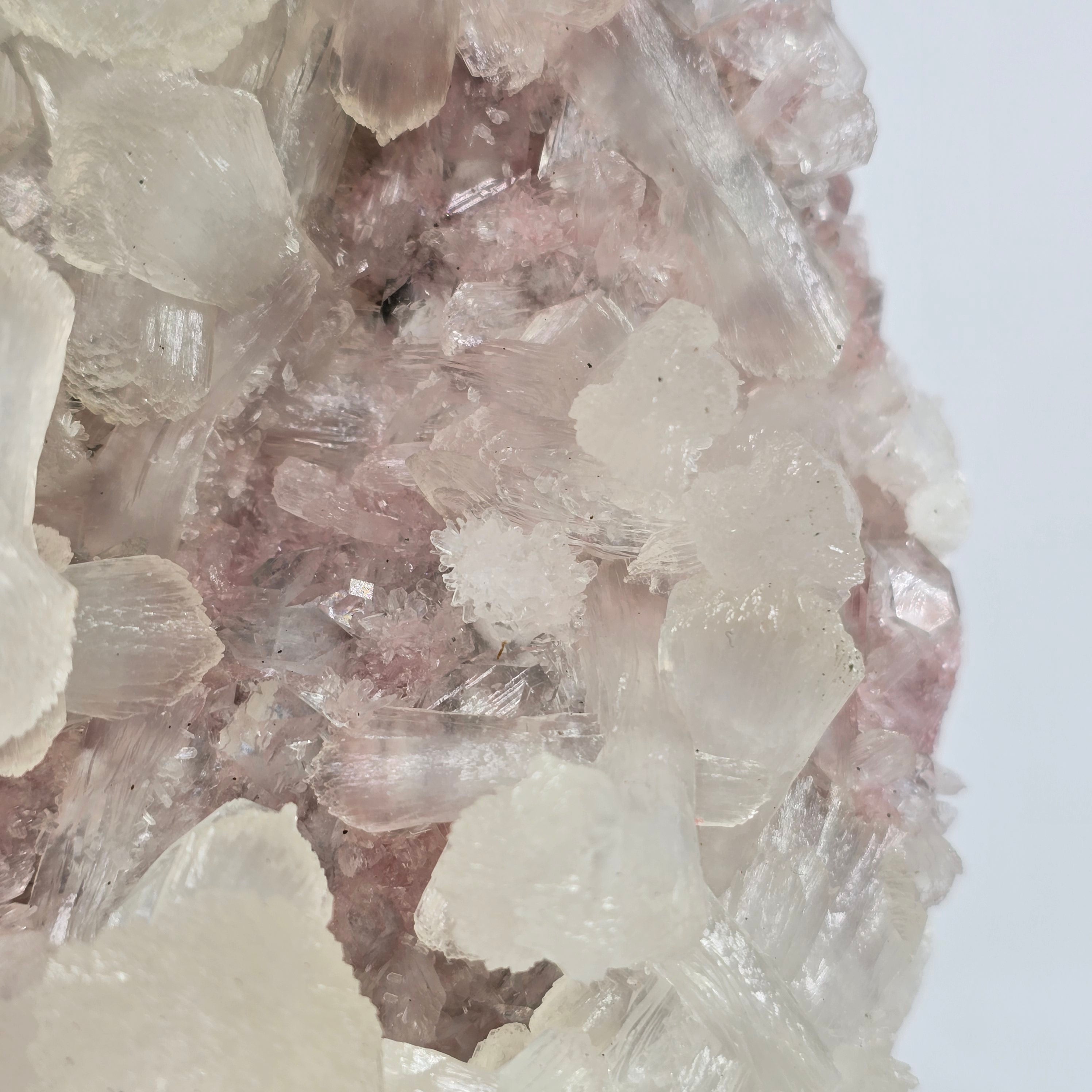 "Cherry Blossom" Diamond Apophyllite with Pink Chalcedony & Stilbite Specimen #1 from Pune District, India