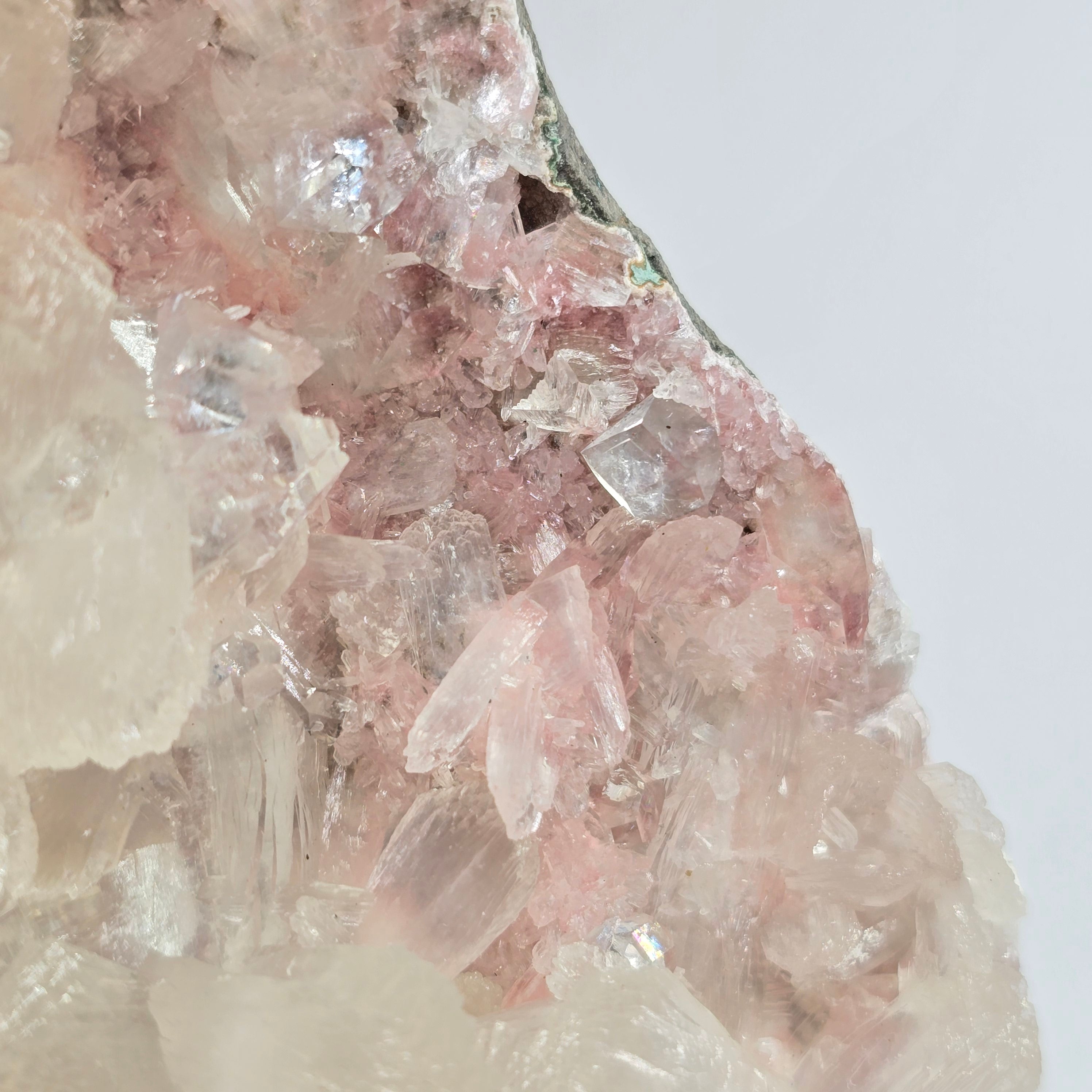 "Cherry Blossom" Diamond Apophyllite with Pink Chalcedony & Stilbite Specimen #6 from Pune District, India