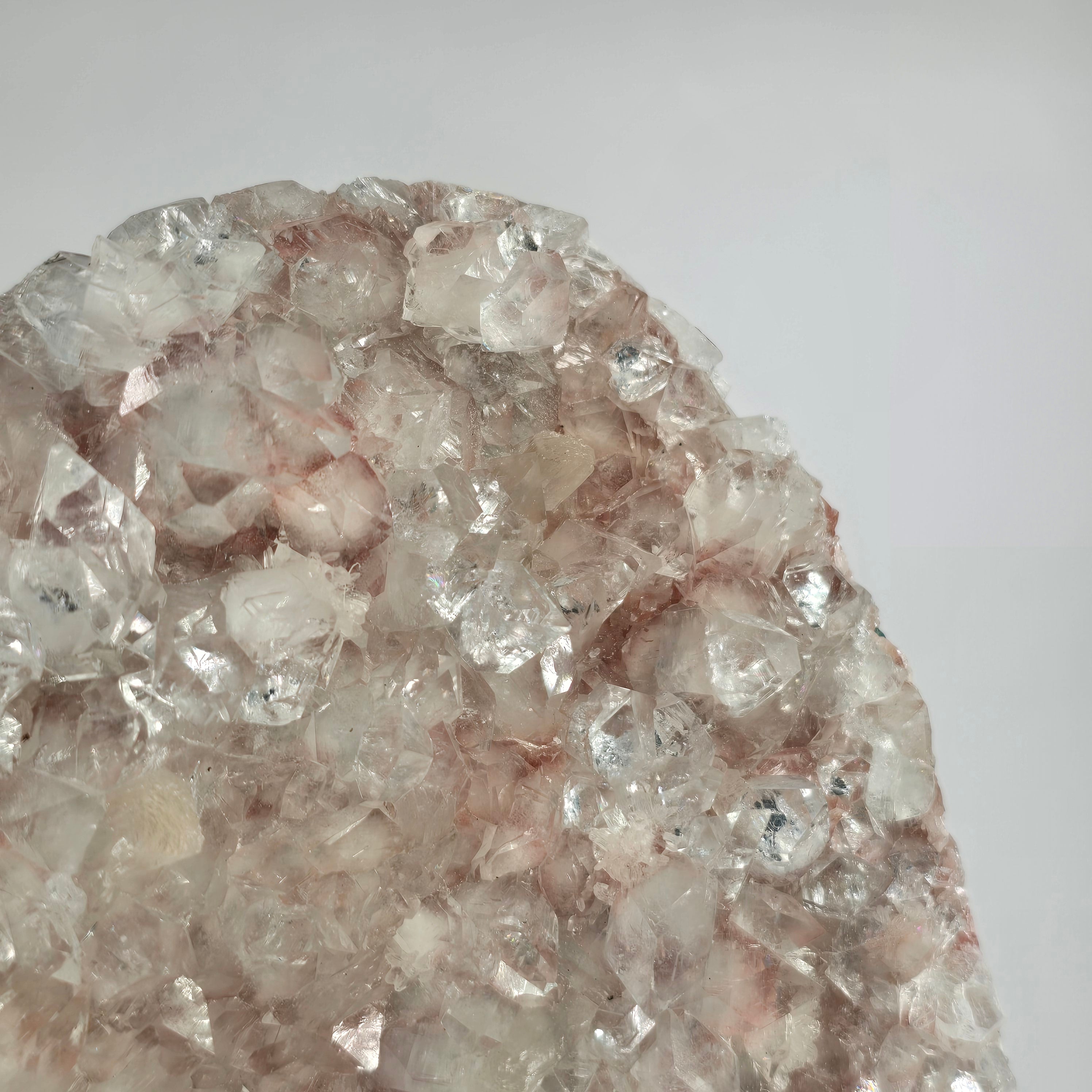 "Cherry Blossom" Diamond Apophyllite with Pink Chalcedony & Stilbite Specimen #7 from Pune District, India