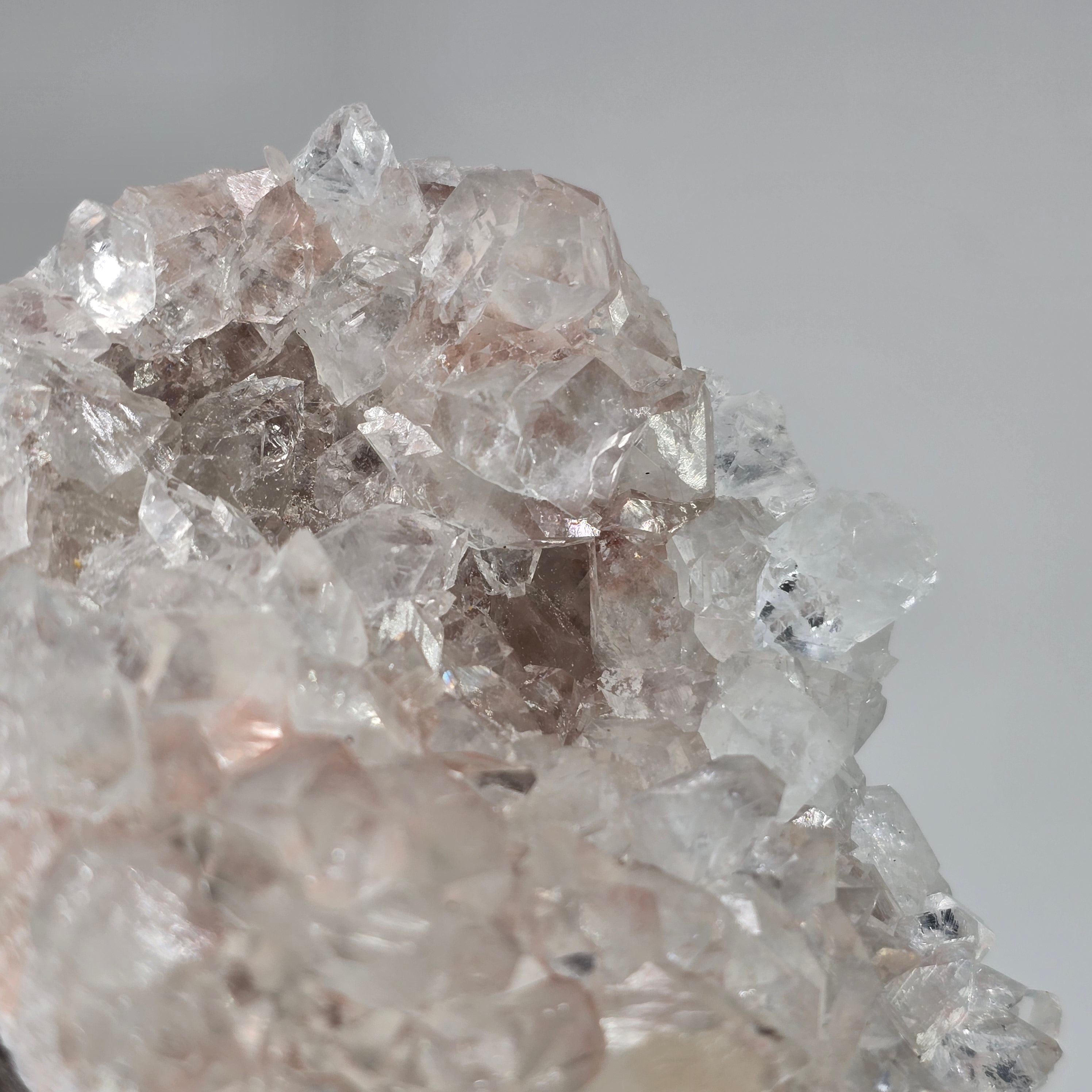 "Cherry Blossom" Diamond Apophyllite with Pink Chalcedony & Stilbite Specimen #8 from Pune District, India