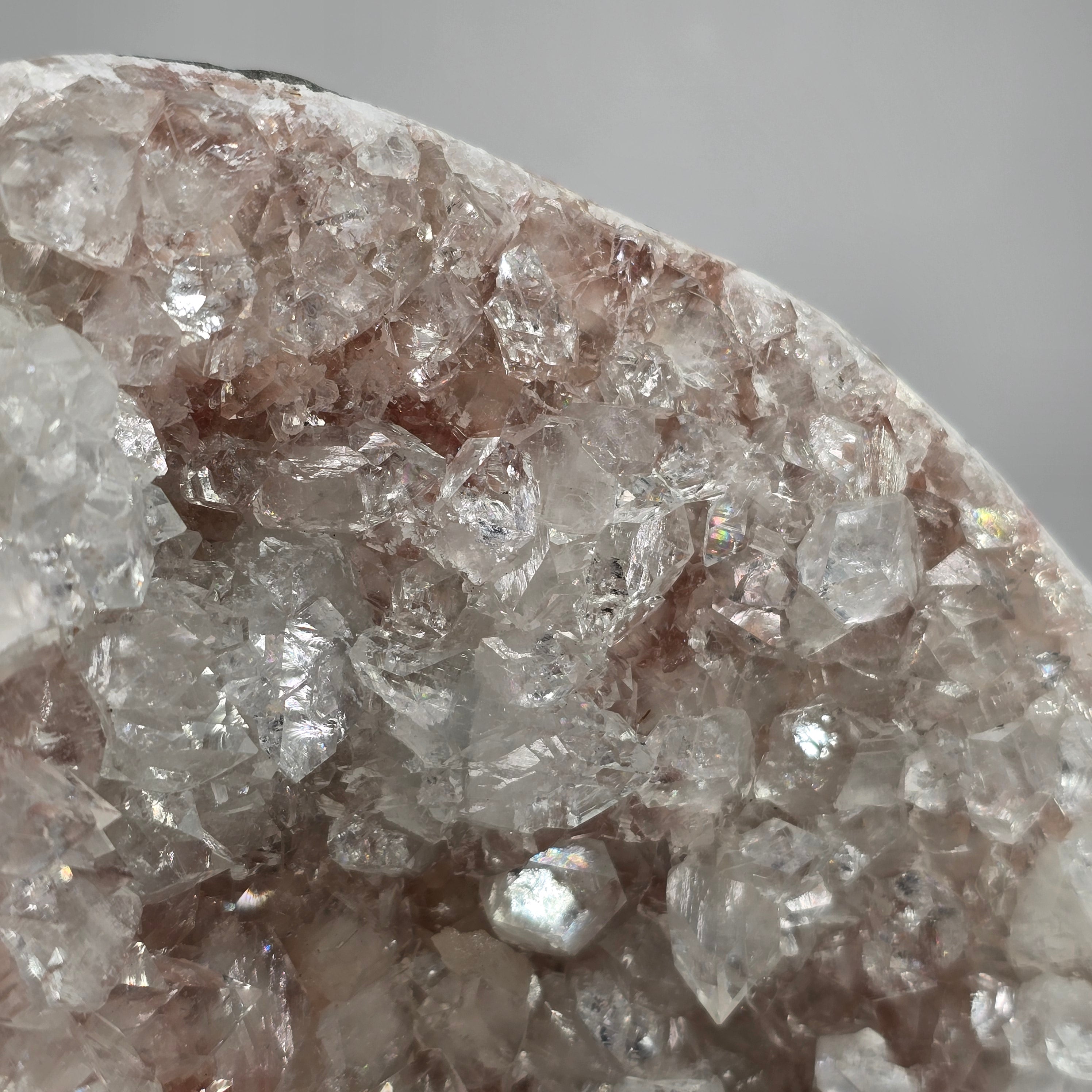 "Cherry Blossom" Diamond Apophyllite with Pink Chalcedony & Stilbite Specimen #9 from Pune District, India