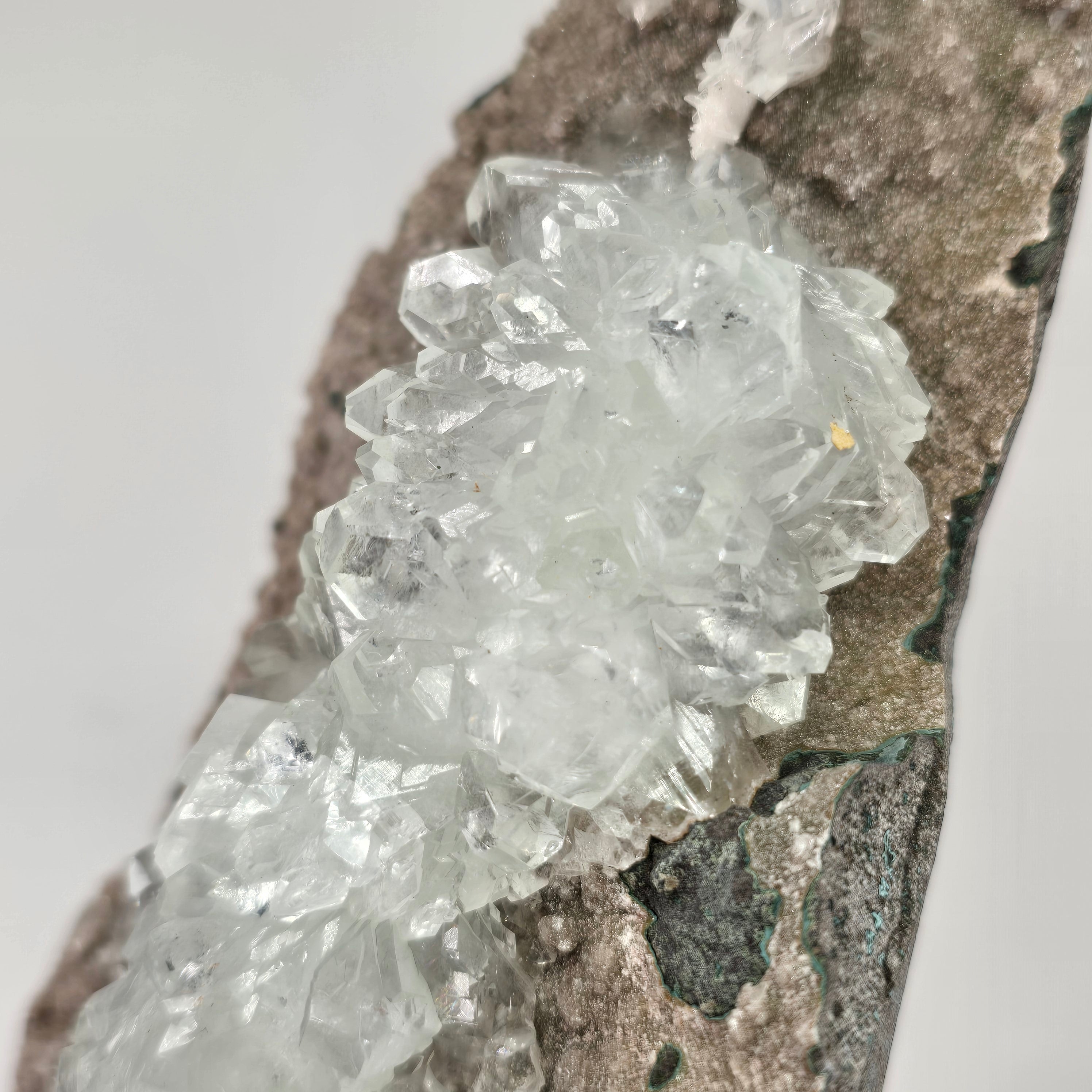 "Cherry Blossom" Diamond Apophyllite with Pink Chalcedony & Stilbite Specimen #14 from Pune District, India