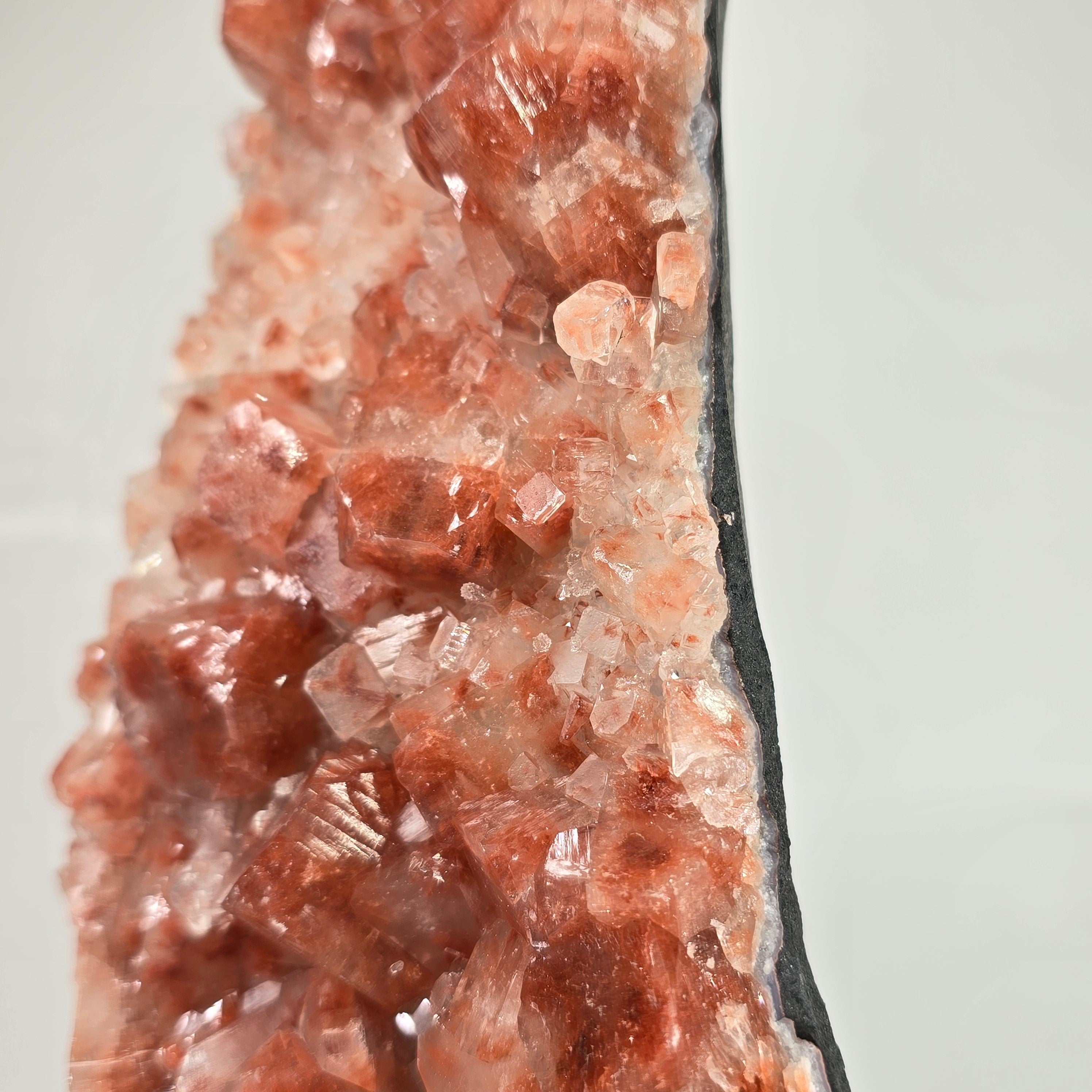 "Bloody Apophyllite" Hematite Included Apophyllite on Chalcedony #3 from Nashik District, India