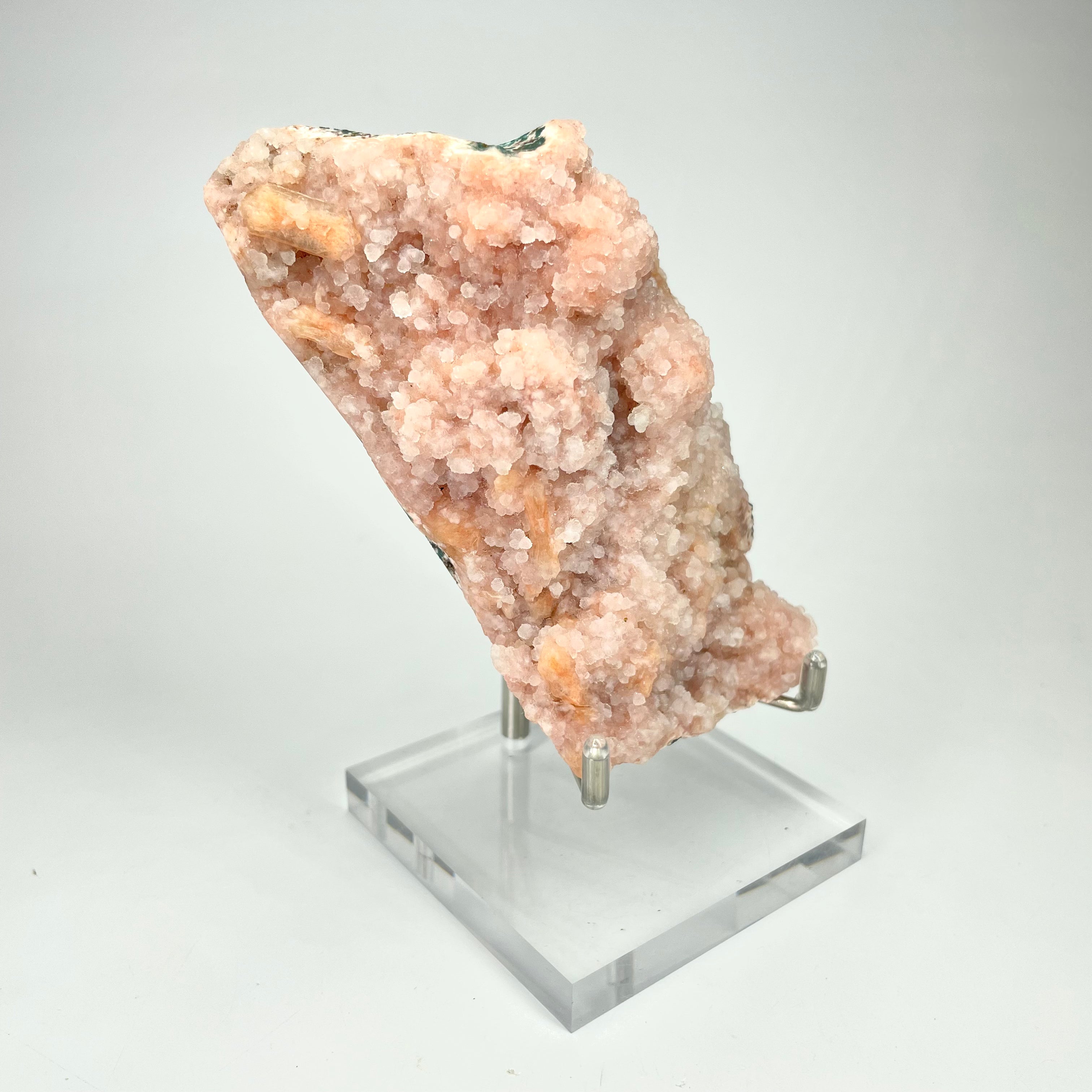 Pink Chalcedony with Stilbite Specimen #1 from Jalgaon District, Maharashtra, India #009