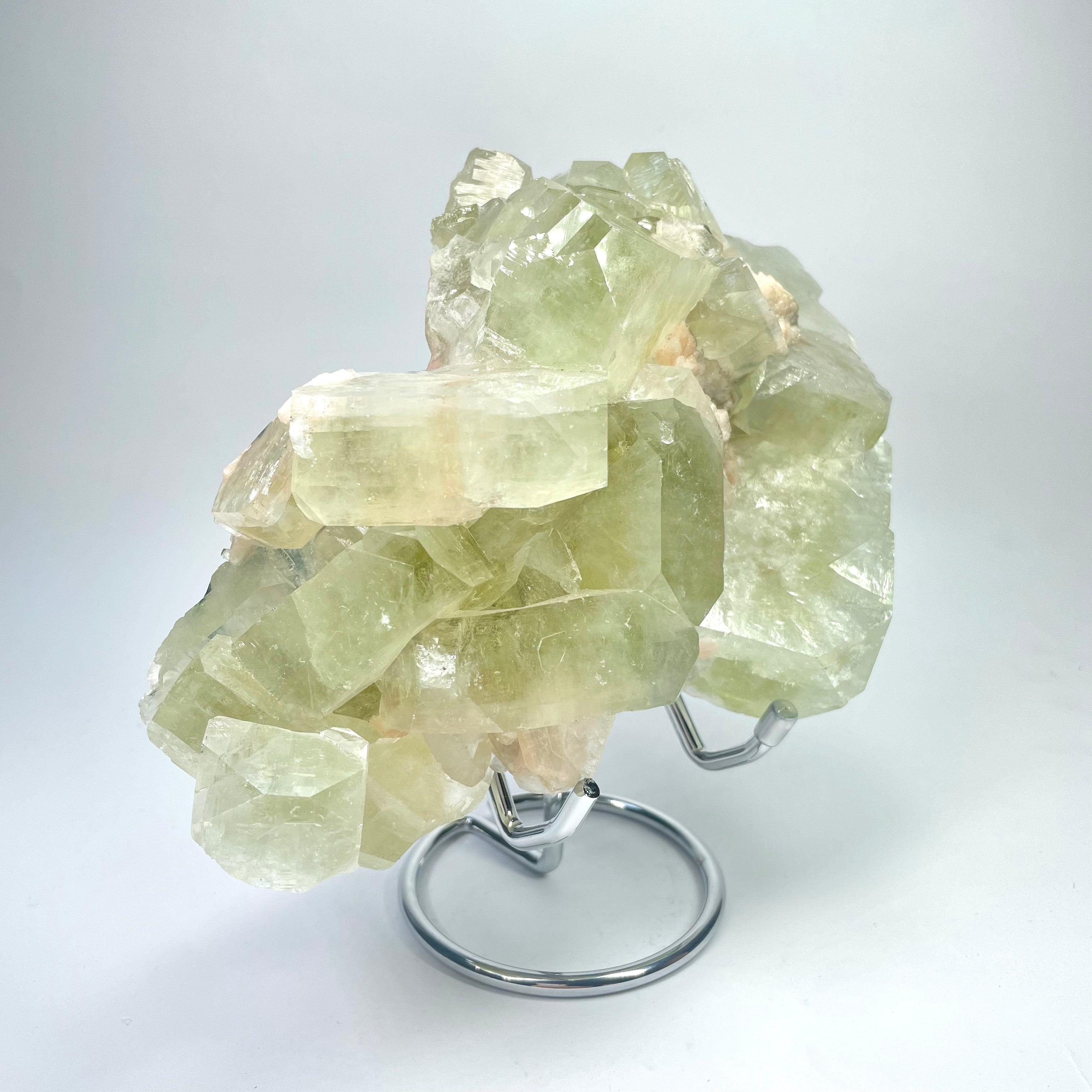 Large Cubed Green Apophyllite Specimen #37 from Maharashtra, India