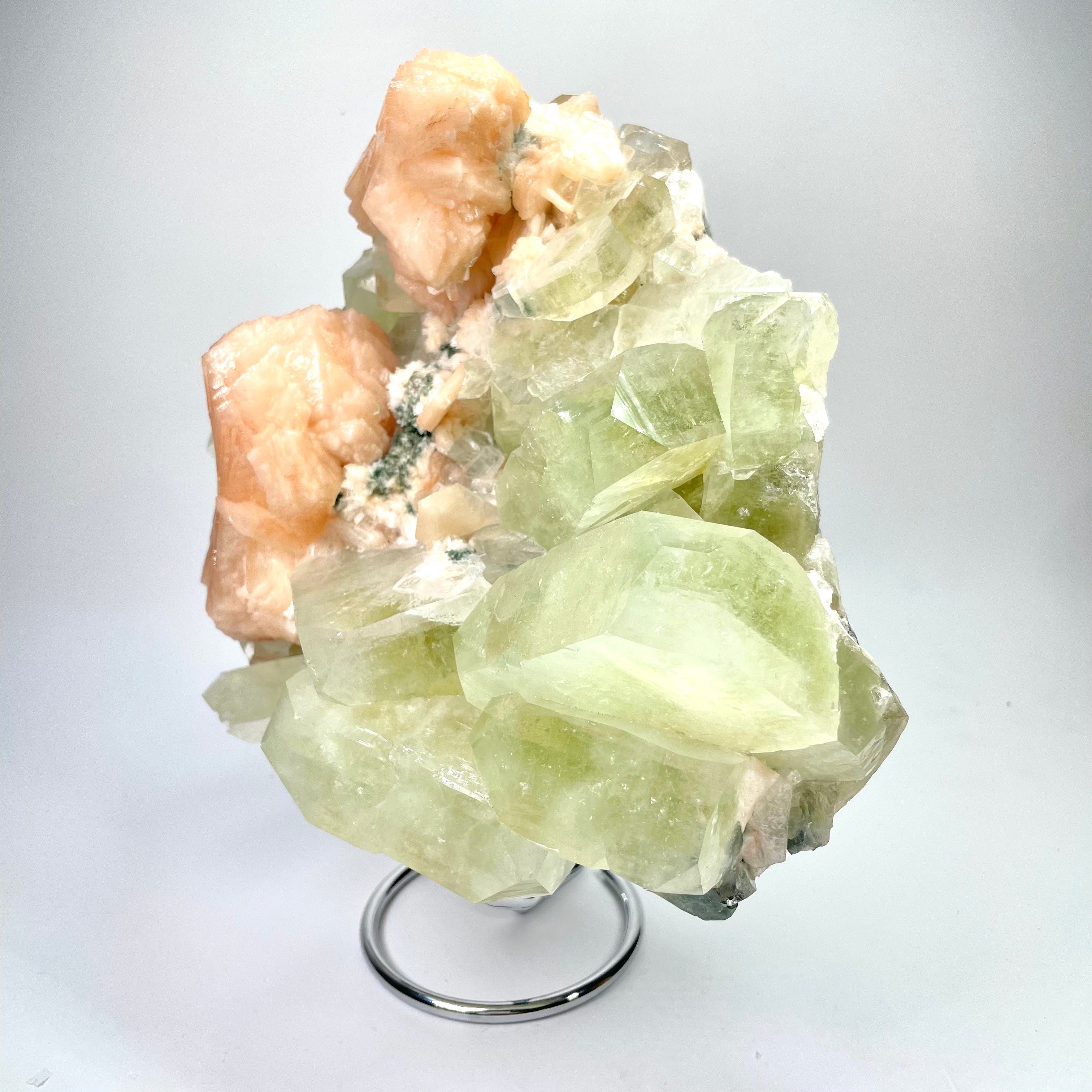 Large Cubed Green Apophyllite Specimen #31 from Maharashtra, India