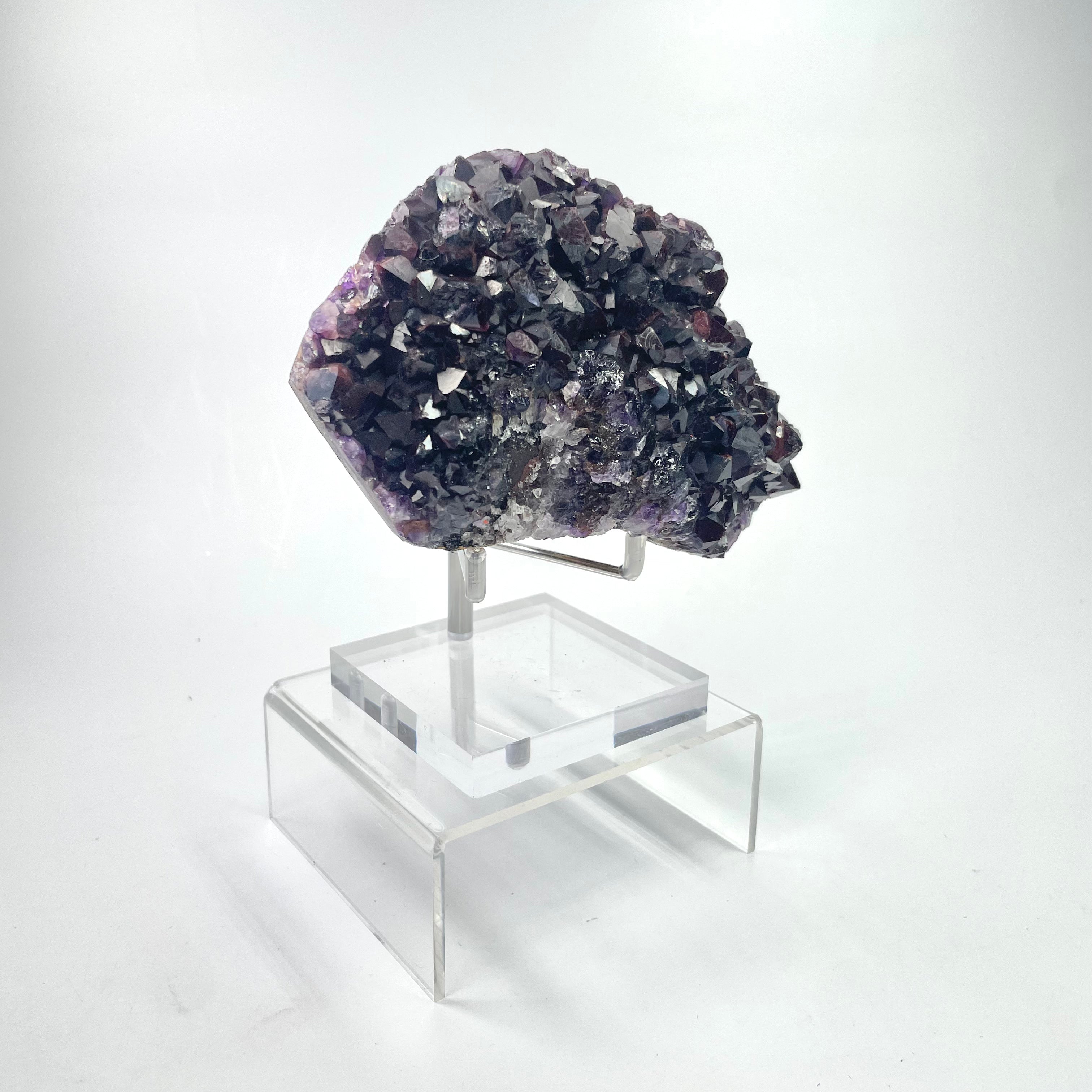 Alien Amethyst 2024 Pocket aka Hematite Included Amethyst Elestials from Hyderabad, India Specimen #38