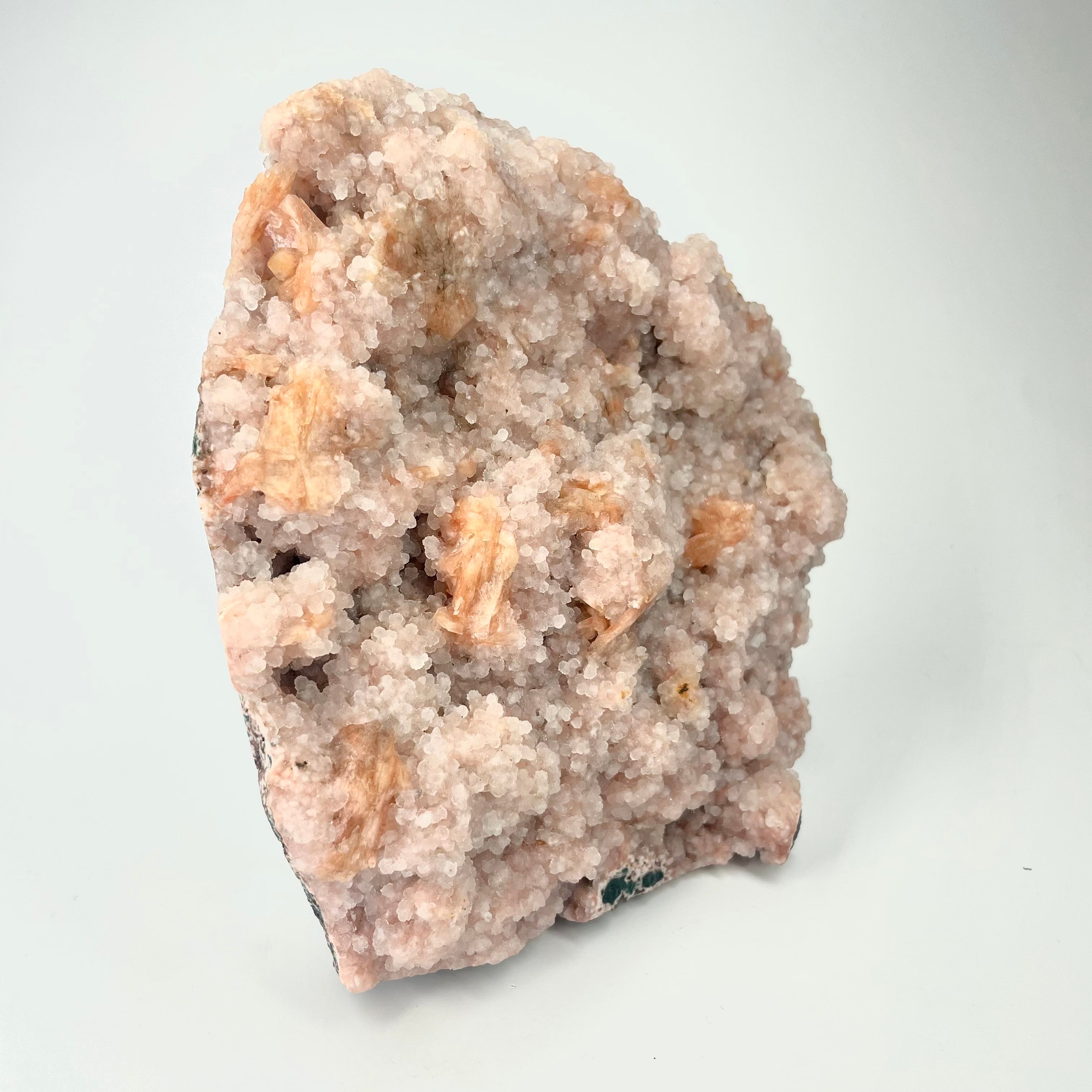 Pink Chalcedony with Stilbite Specimen #1 from Jalgaon District, Maharashtra, India #023