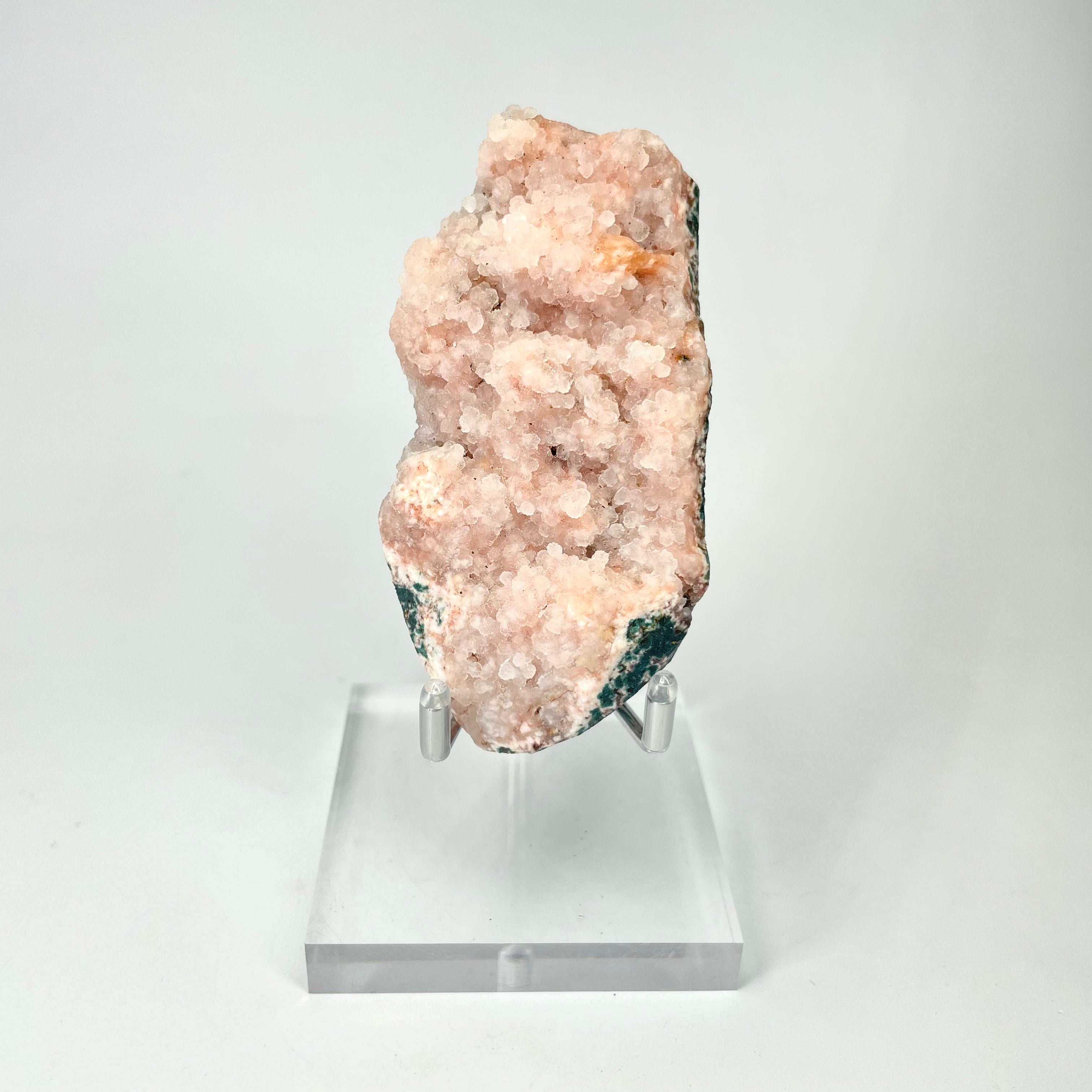 Pink Chalcedony with Stilbite Specimen #1 from Jalgaon District, Maharashtra, India #020