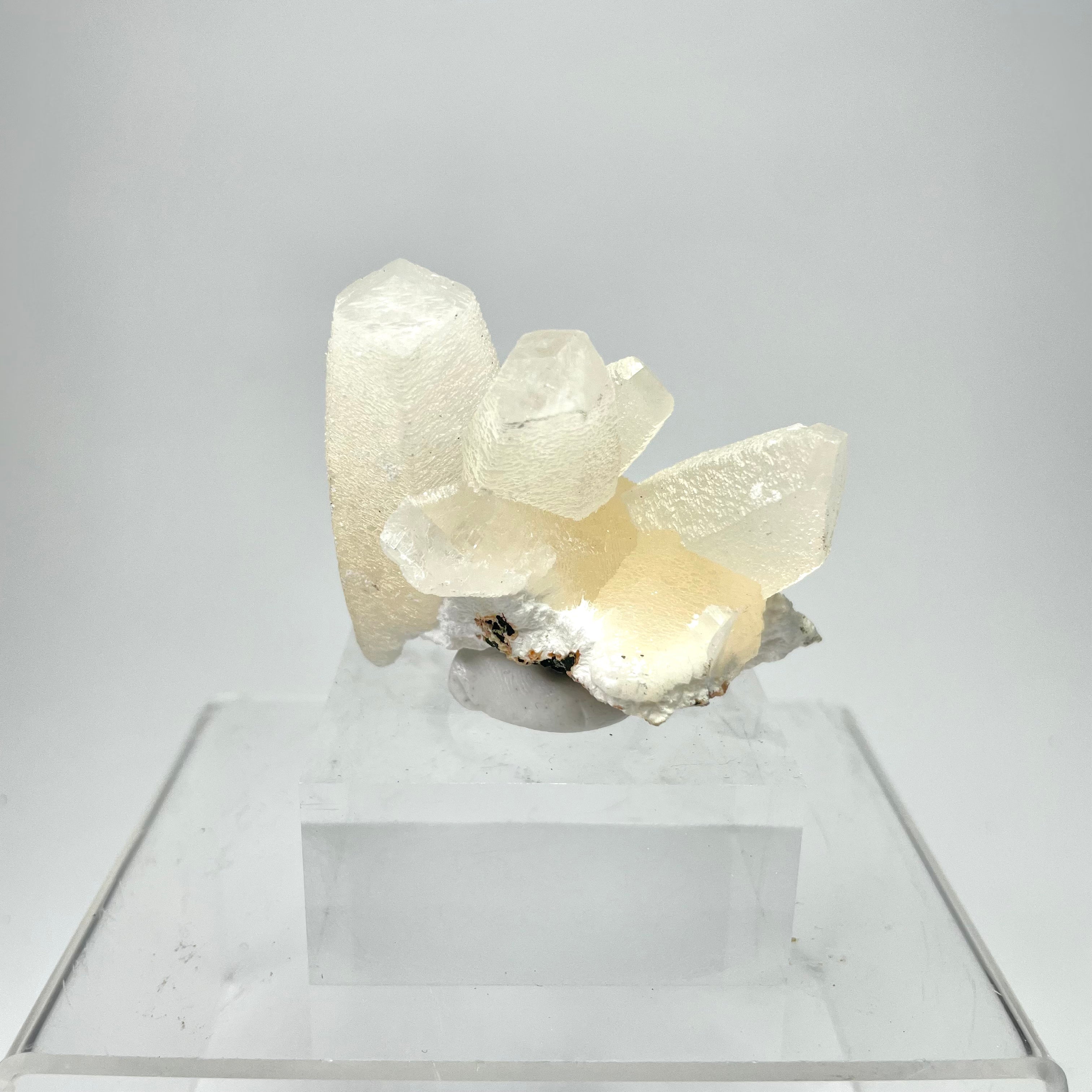 Dog Tooth Calcite on Mordenite Specimen #1 from Aurangabad, Maharashtra, India #002