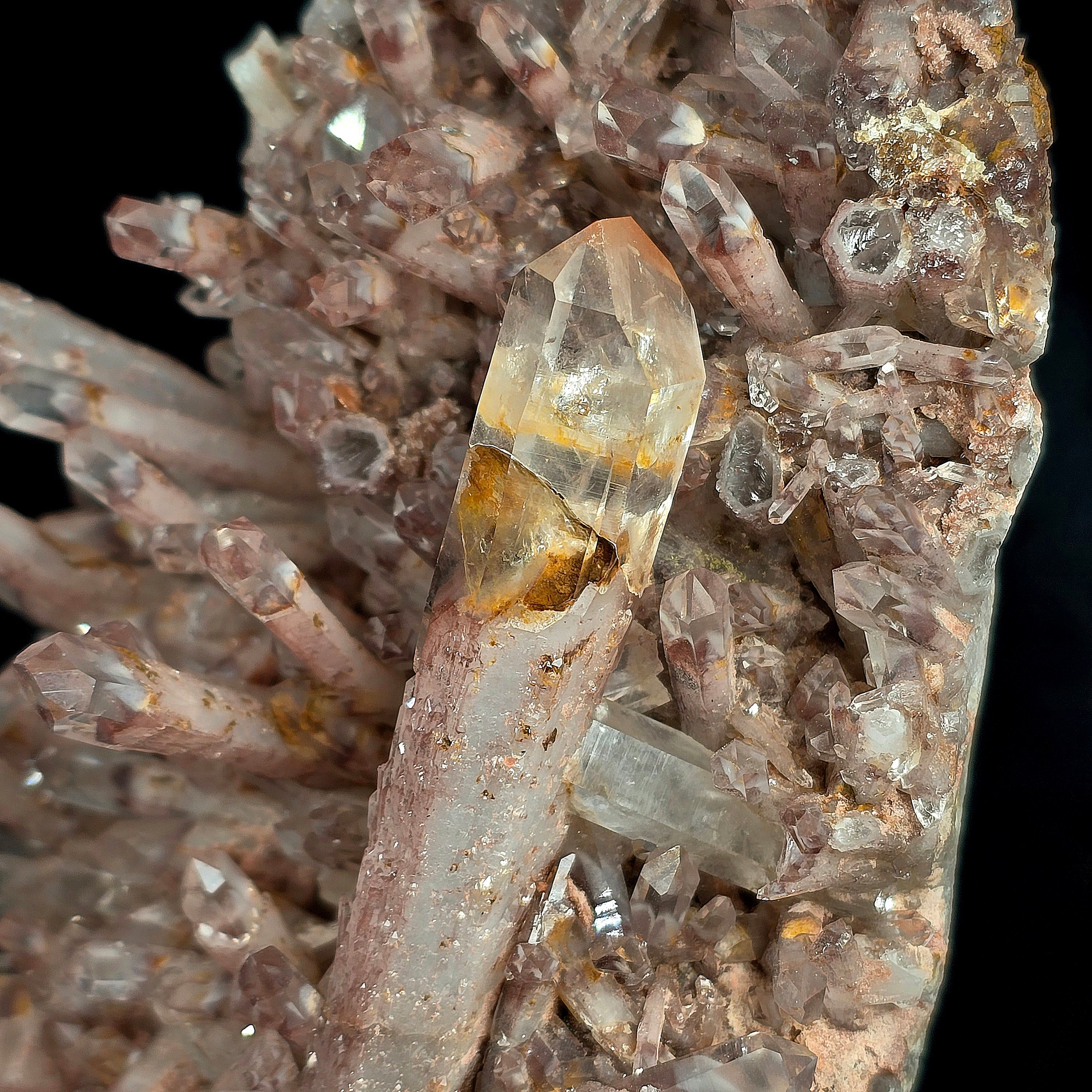 Twilight Phantom Quartz- Hematite Included Phantom Quartz Specimen #5 from Hyderabad, India