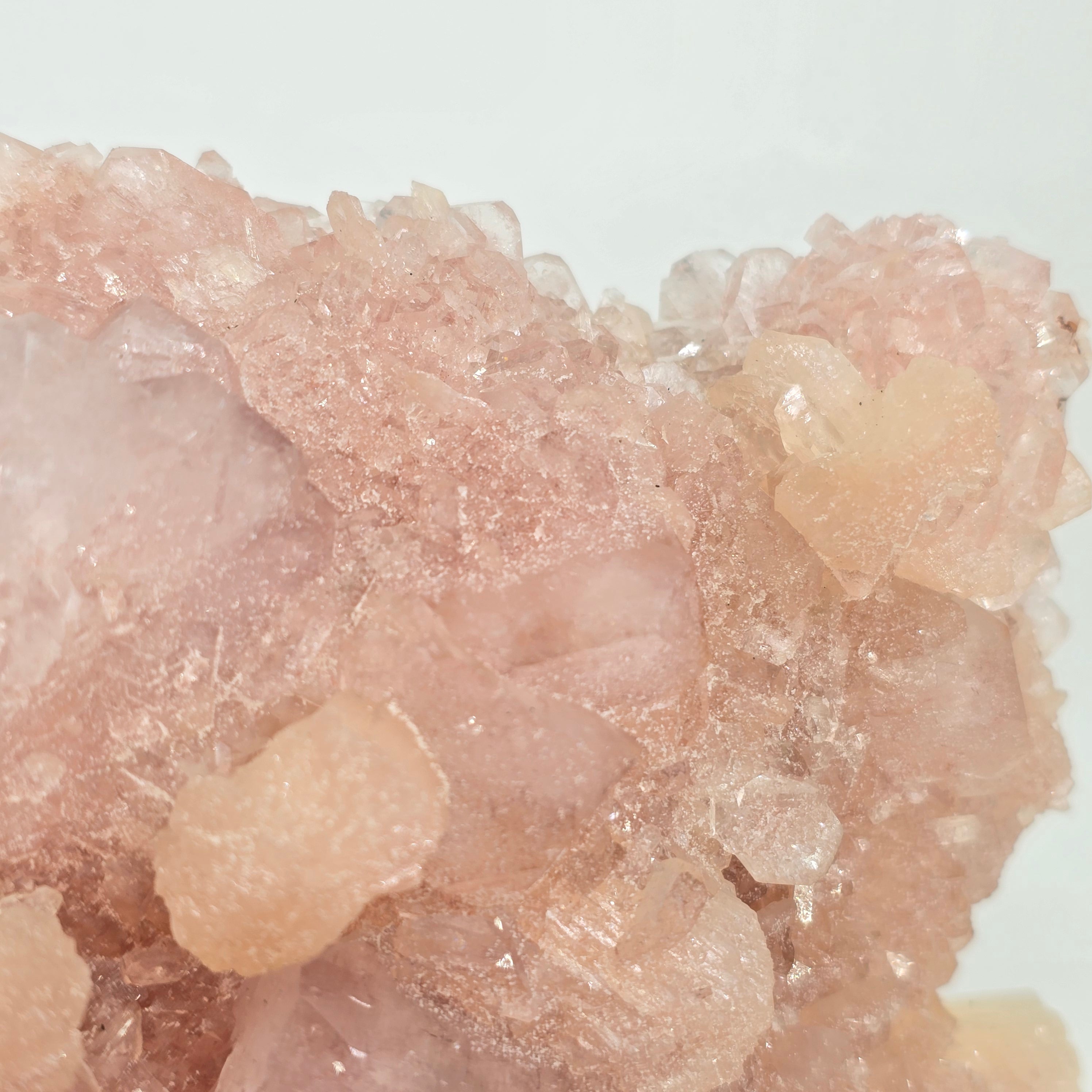 Pink Apophyllite with Peach Stilbite Specimen #12 from Aurangabad District, Maharashtra, India