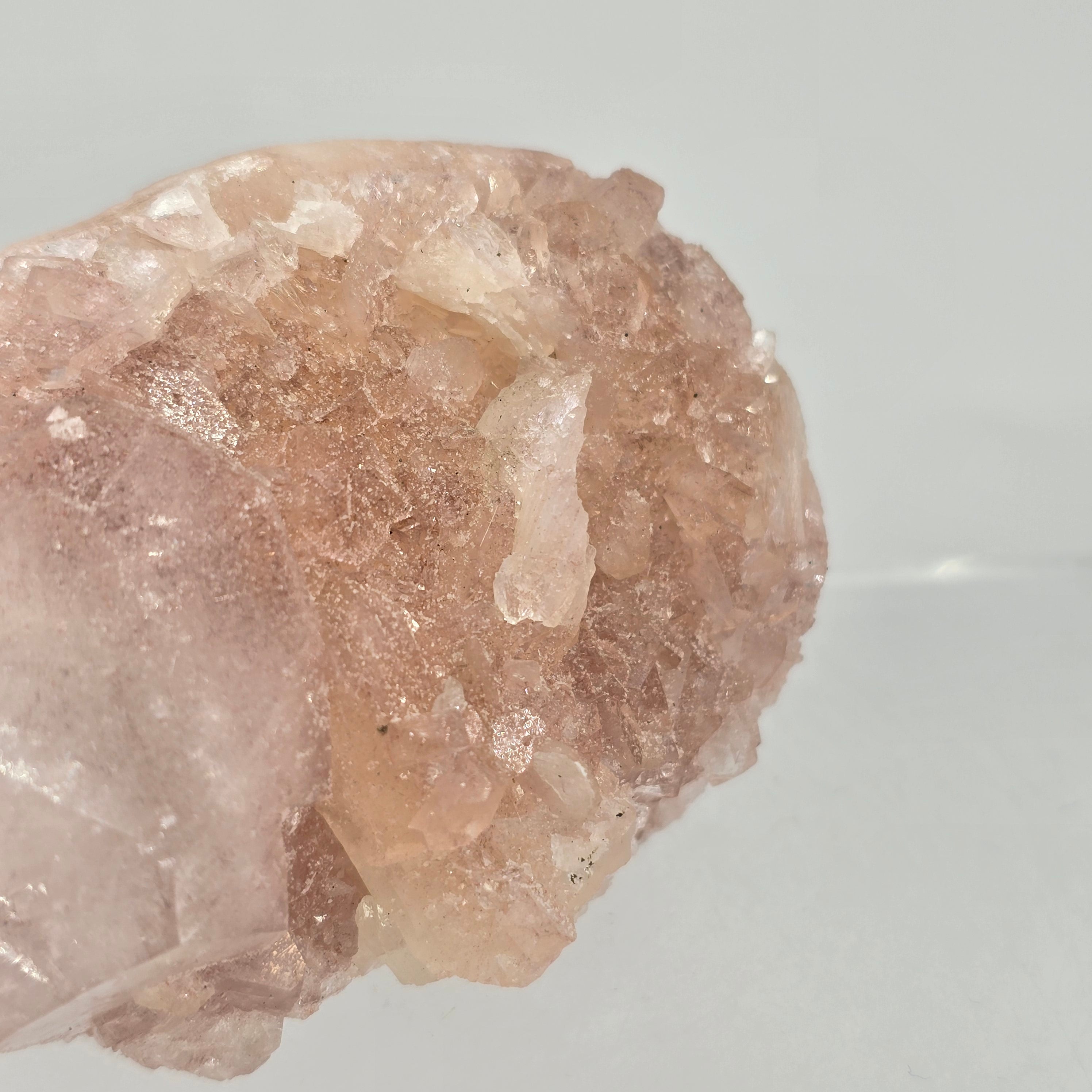 Pink Apophyllite with Peach Stilbite Specimen #4 from Aurangabad District, Maharashtra, India