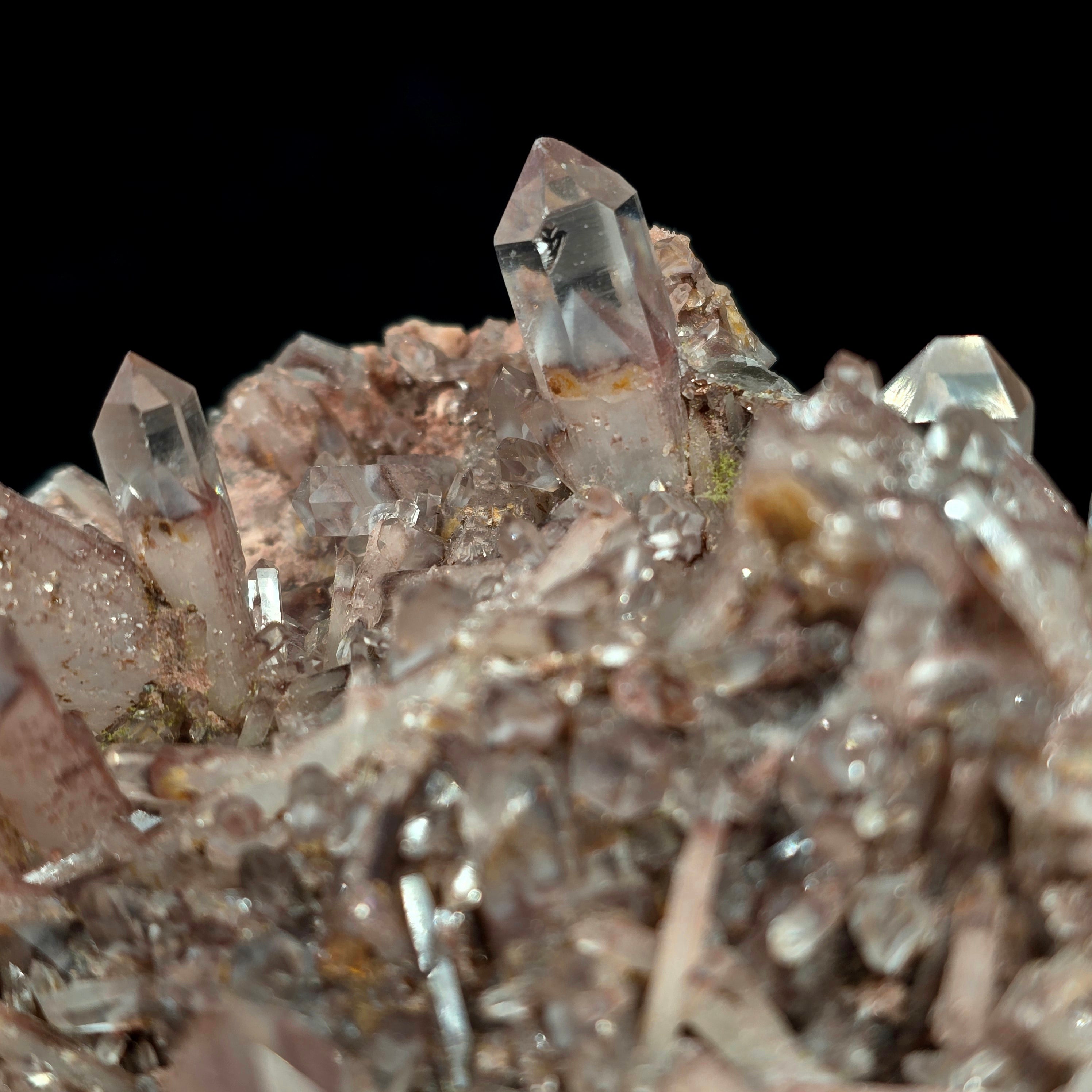 Twilight Phantom Quartz- Hematite Included Phantom Quartz Specimen #4 from Hyderabad, India