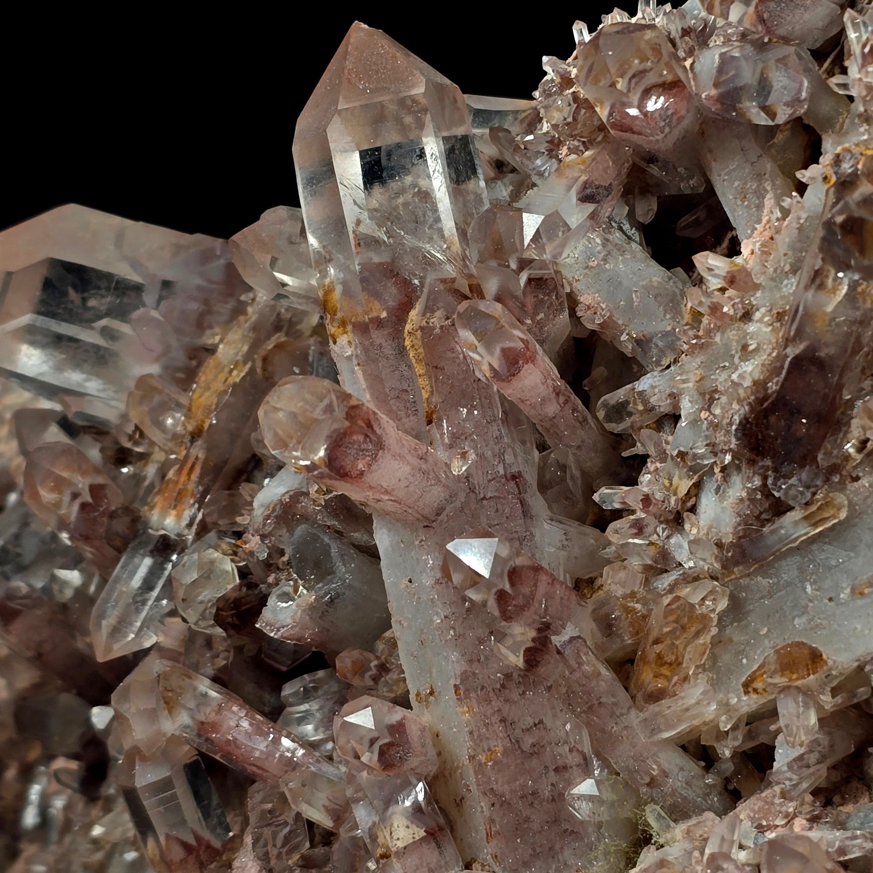 Twilight Phantom Quartz- Hematite Included Phantom Quartz Specimen #7 from Hyderabad, India