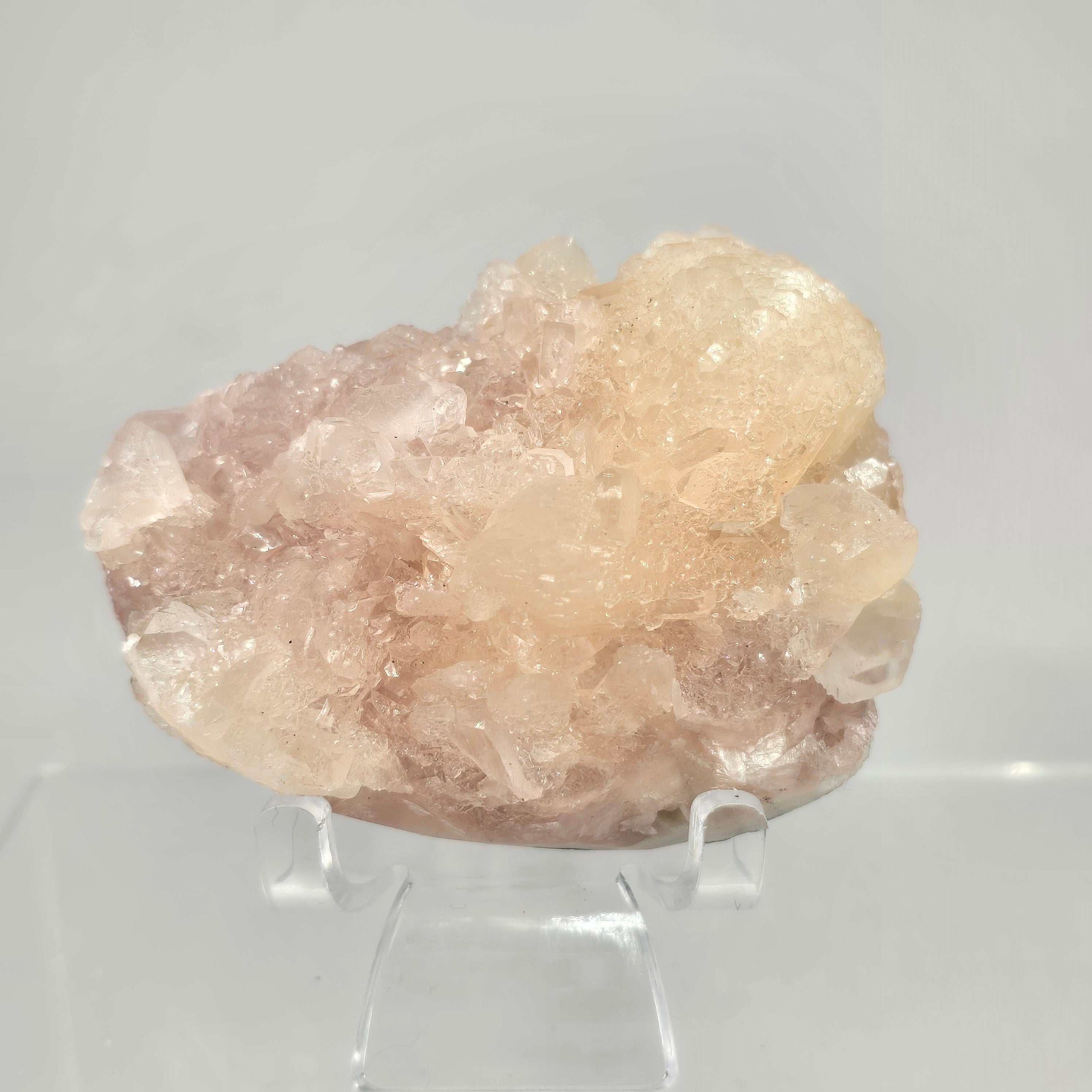 Pink Apophyllite with Peach Stilbite Specimen #3 from Aurangabad District, Maharashtra, India