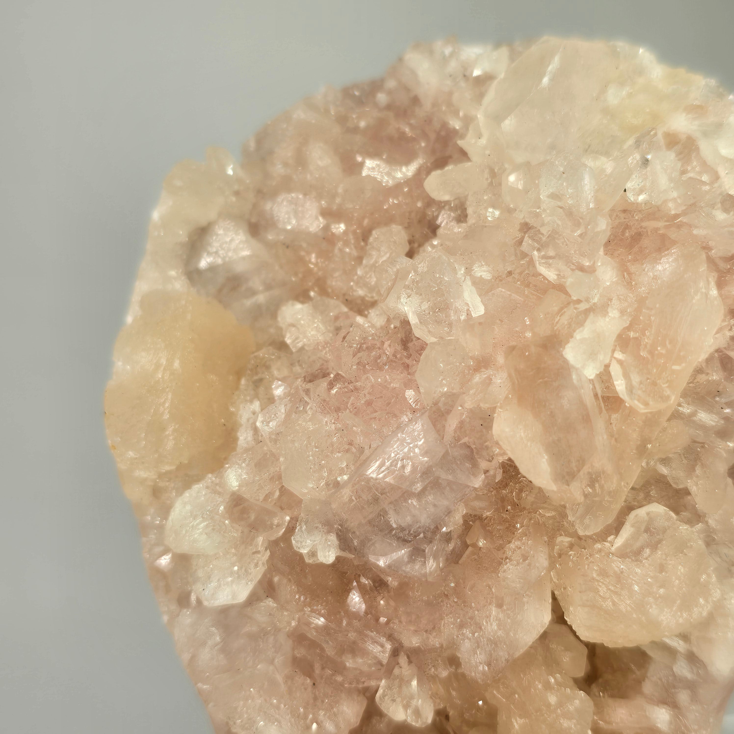 Pink Apophyllite with Peach Stilbite Specimen #7 from Aurangabad District, Maharashtra, India