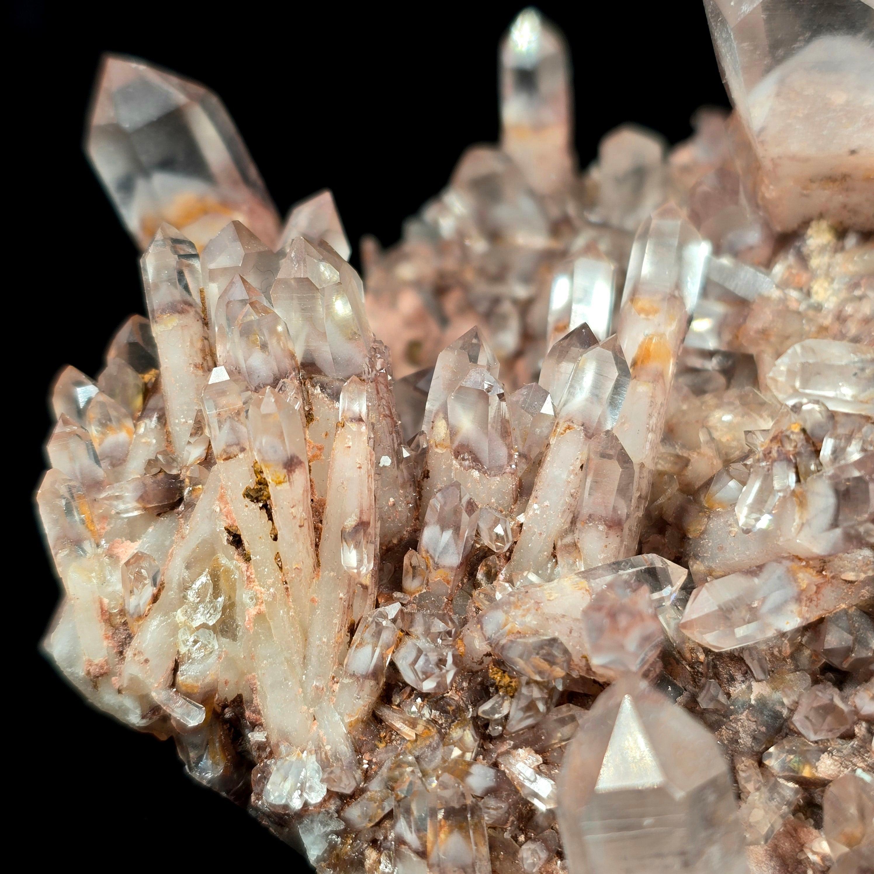 Twilight Phantom Quartz- Hematite Included Phantom Quartz Specimen #4 from Hyderabad, India