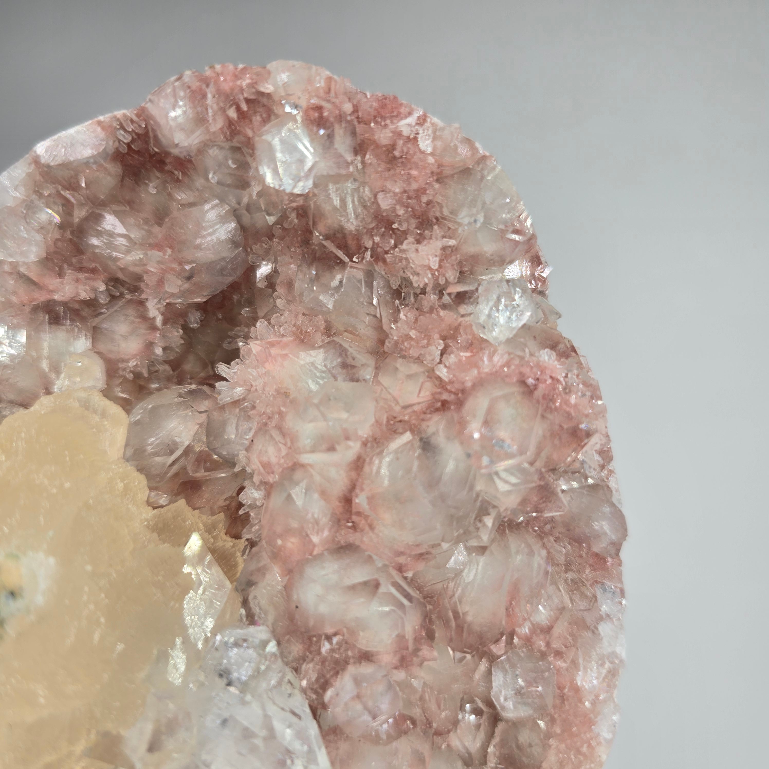 "Cherry Blossom" Diamond Apophyllite with Pink Chalcedony & Stilbite Specimen #12 from Pune District, India