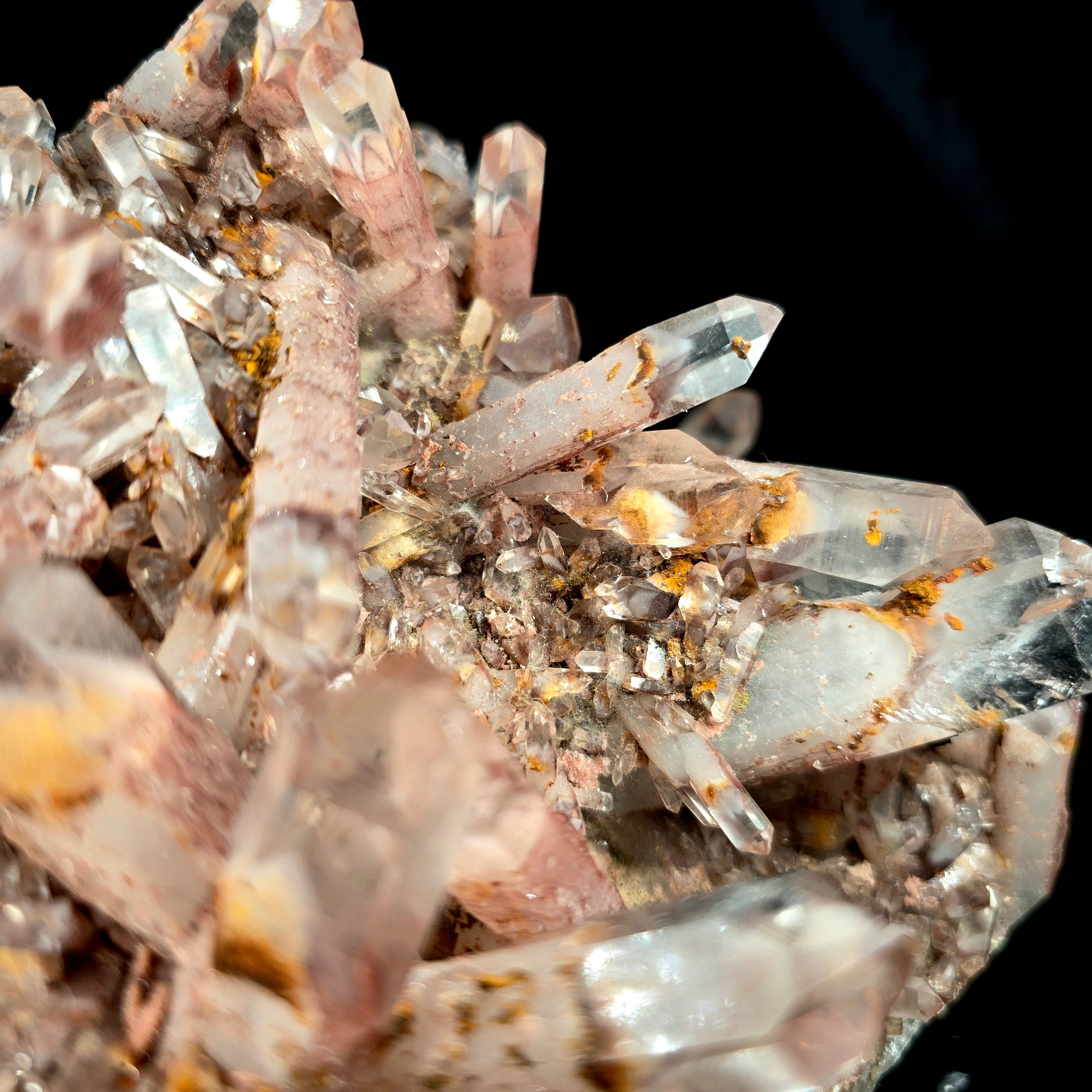 Twilight Phantom Quartz- Hematite Included Phantom Quartz Specimen #6 from Hyderabad, India