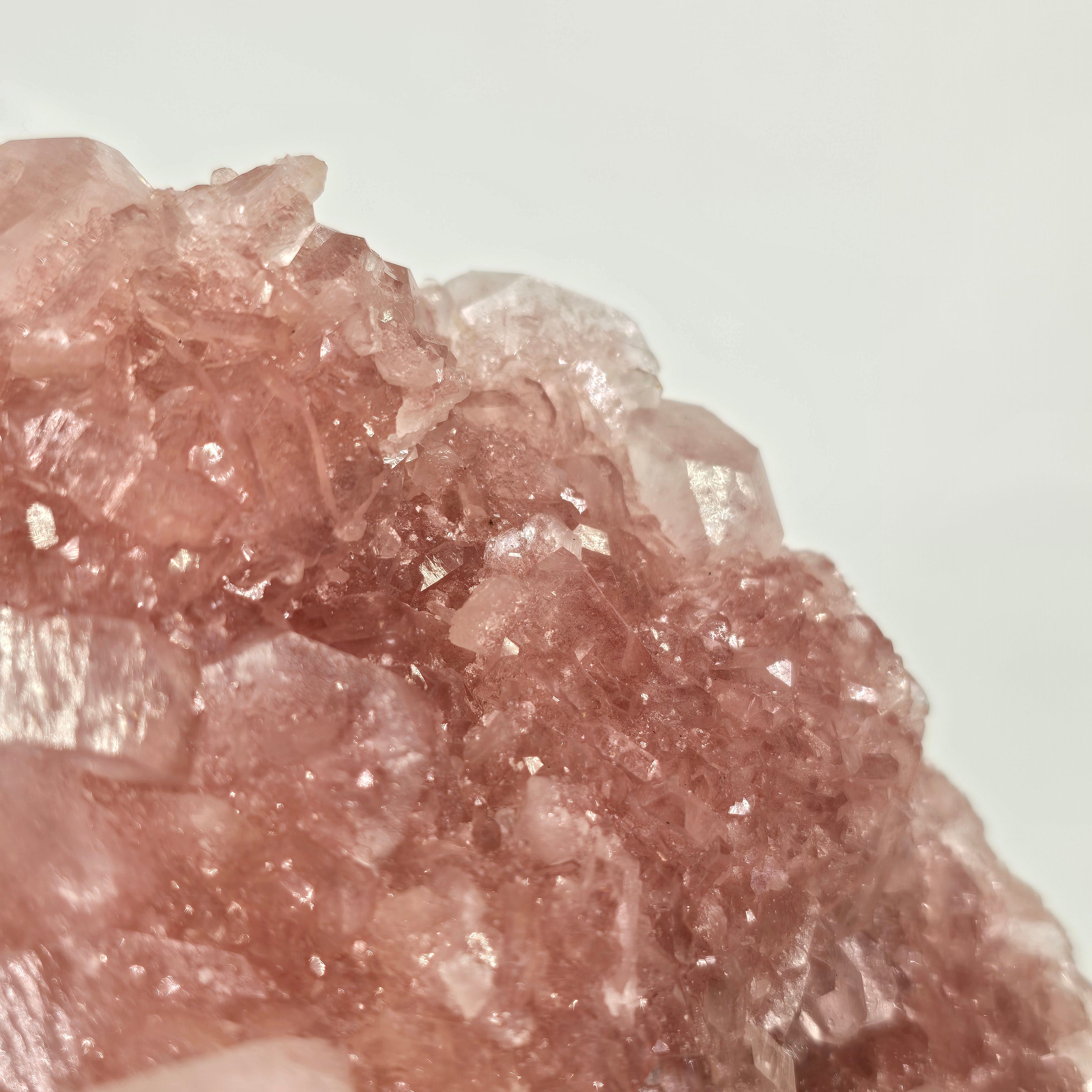 Pink Apophyllite with Peach Stilbite Specimen #13 from Aurangabad District, Maharashtra, India