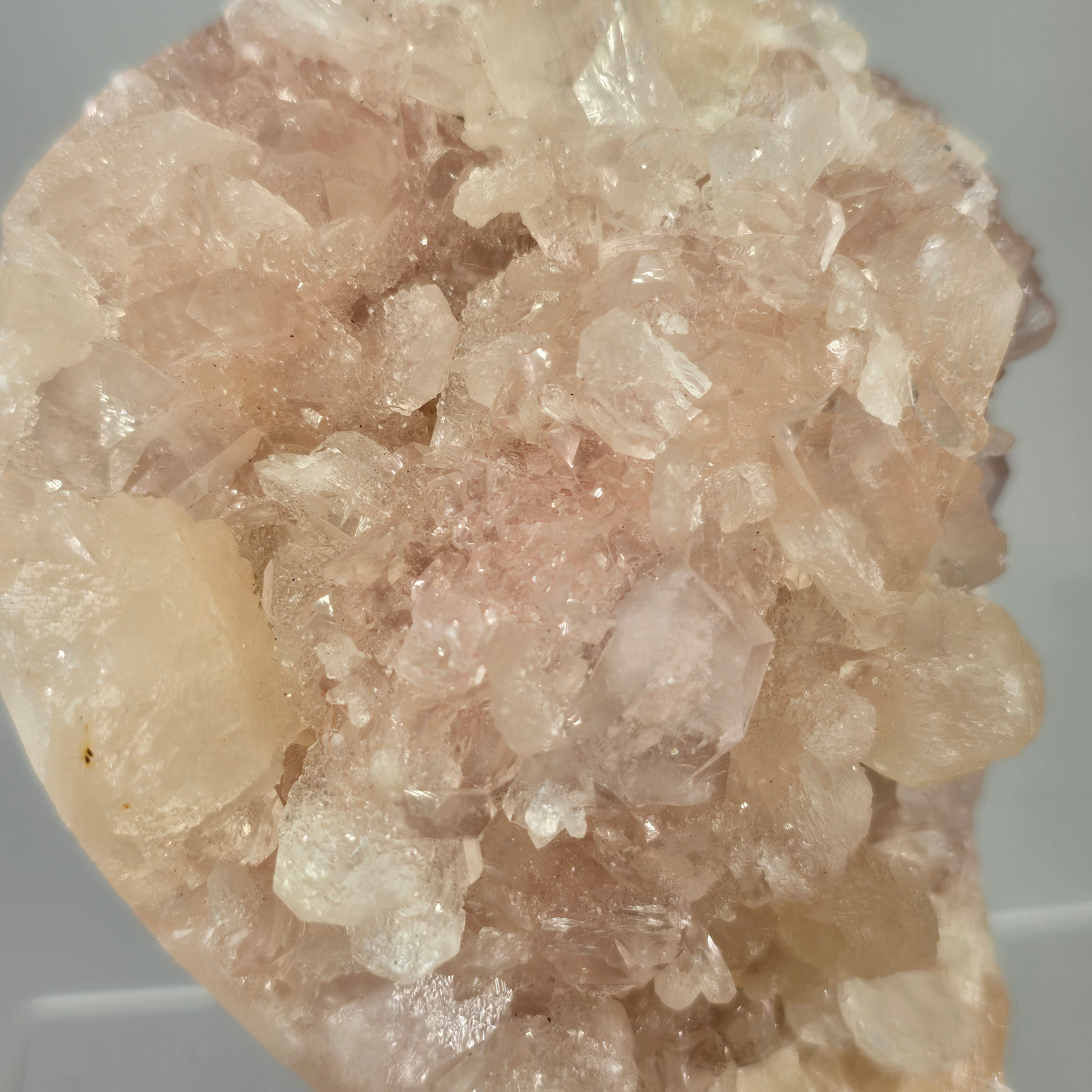 Pink Apophyllite with Peach Stilbite Specimen #7 from Aurangabad District, Maharashtra, India